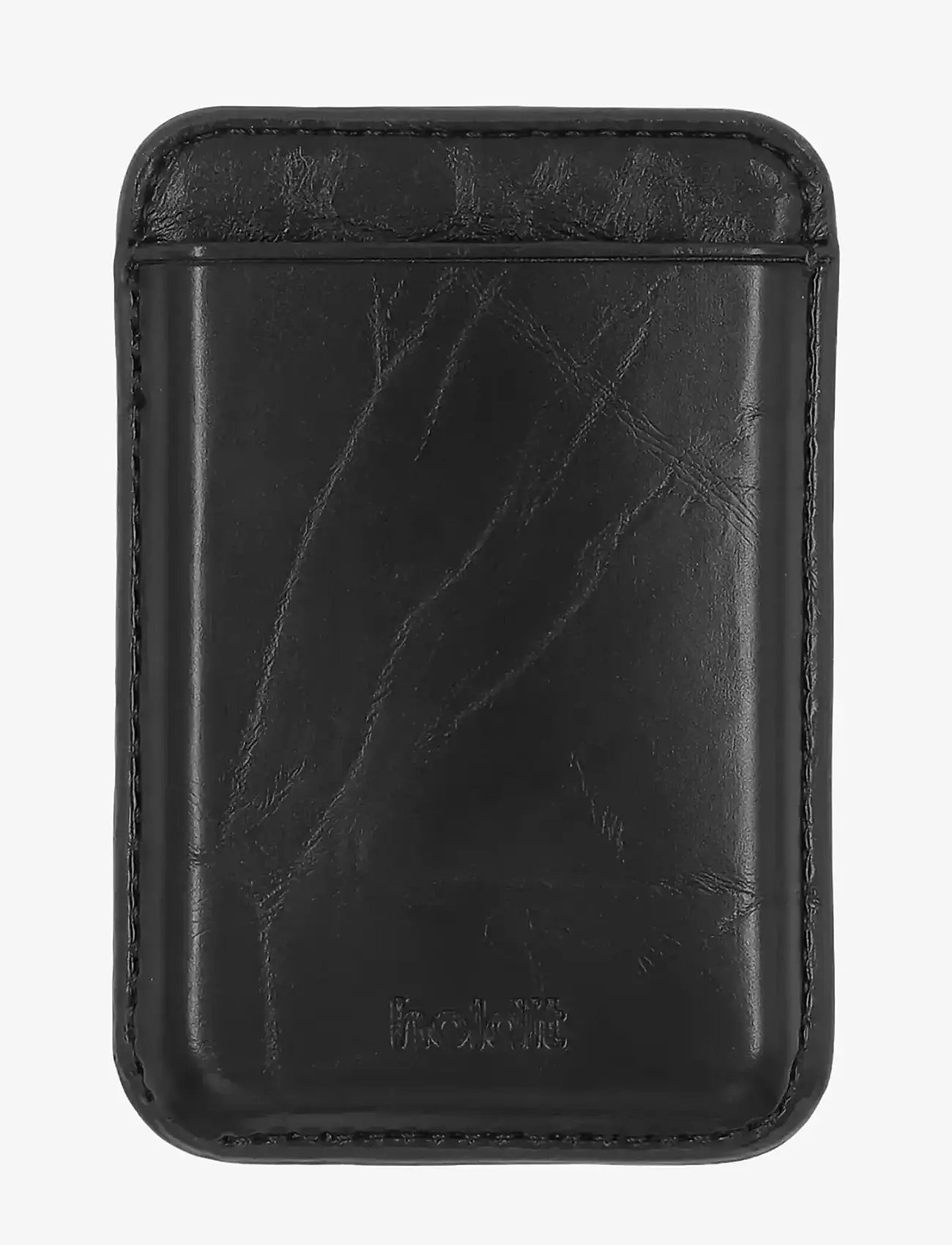 Holdit - Card Holder, MagSafe Compatible - mobilhållare & phone charms - black crinkle - 0