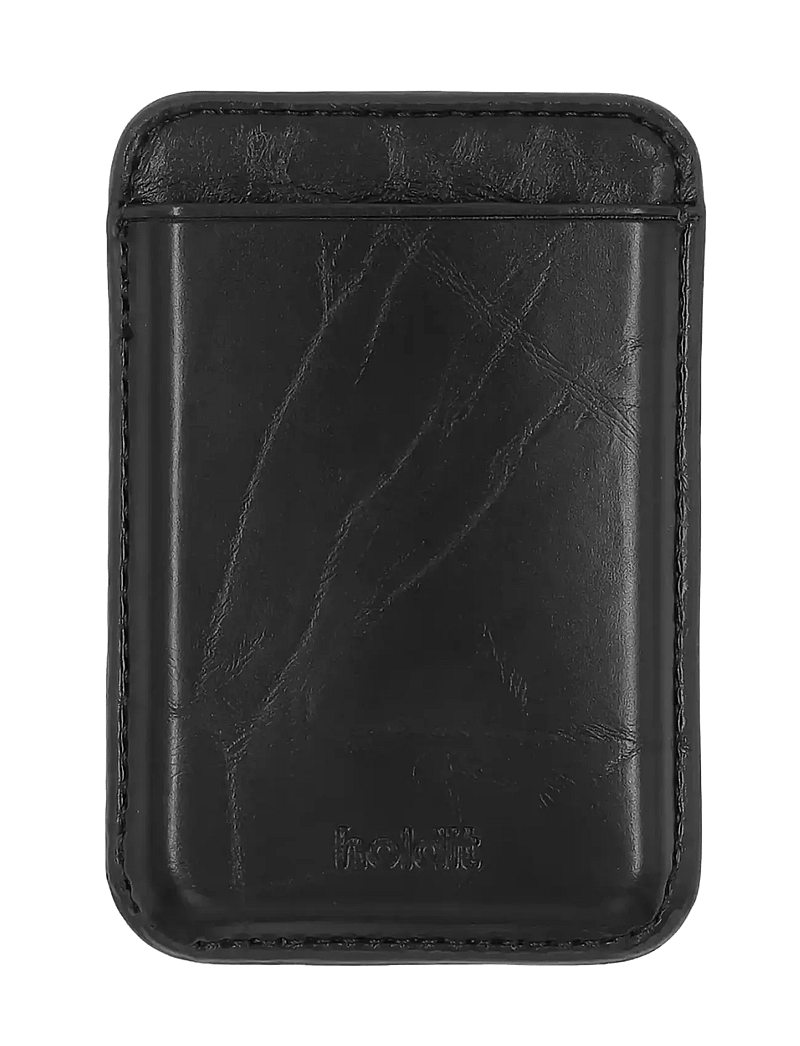 Holdit - Card Holder, MagSafe Compatible - mobilhållare & phone charms - black crinkle - 0