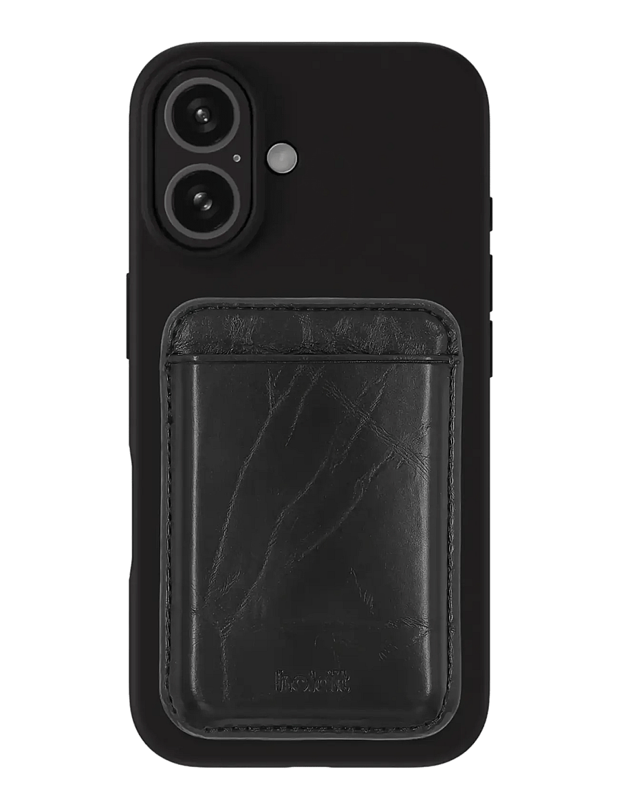 Holdit - Card Holder, MagSafe Compatible - support pour téléphone portable - black crinkle - 3