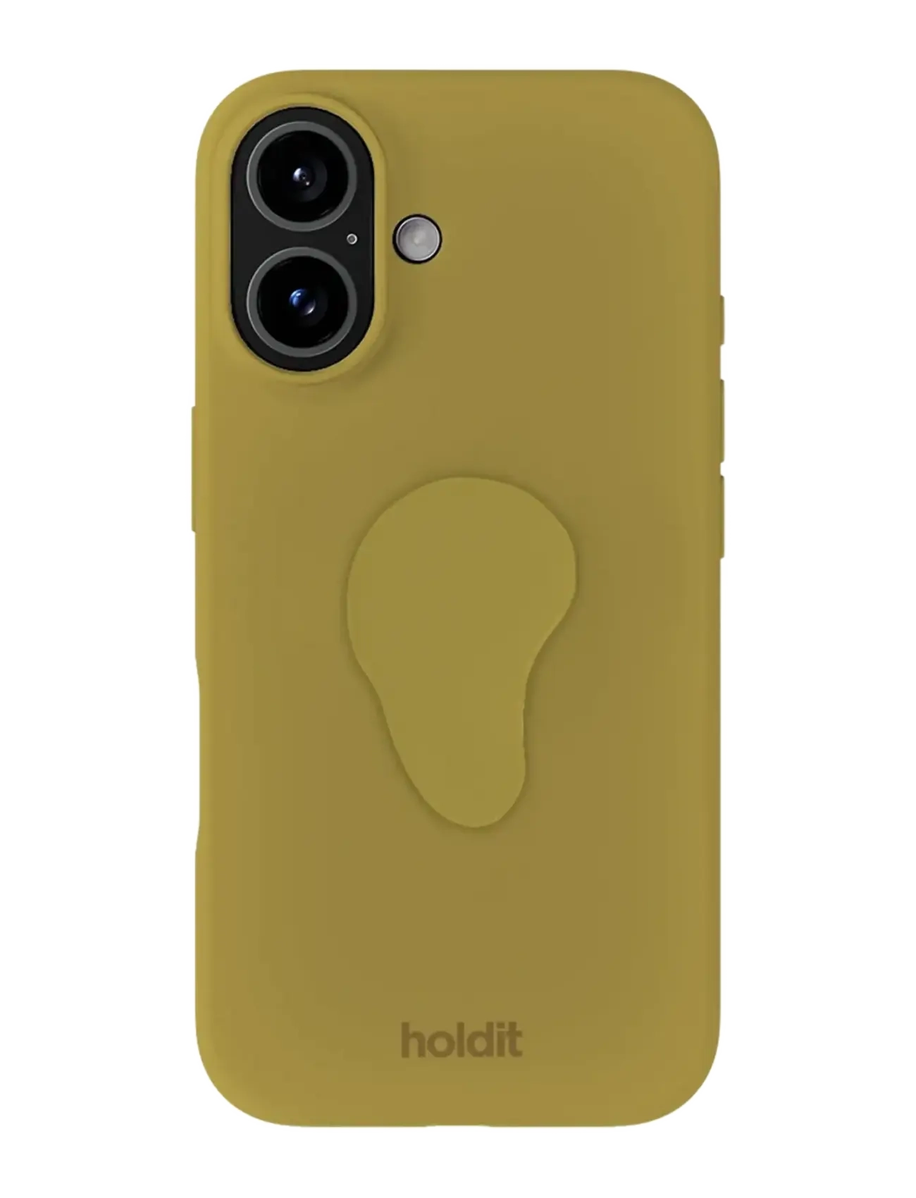 Holdit - Silicone Sticker - mobilstickers - warm olive form, medium - 1