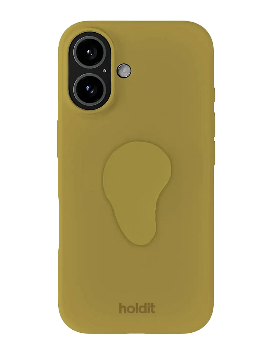 Holdit - Silicone Sticker - mobilstickers - warm olive form, medium - 1
