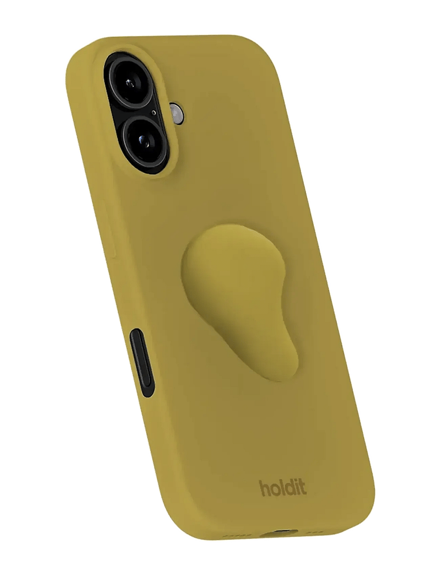 Holdit - Silicone Sticker - mobilstickers - warm olive form, medium - 2