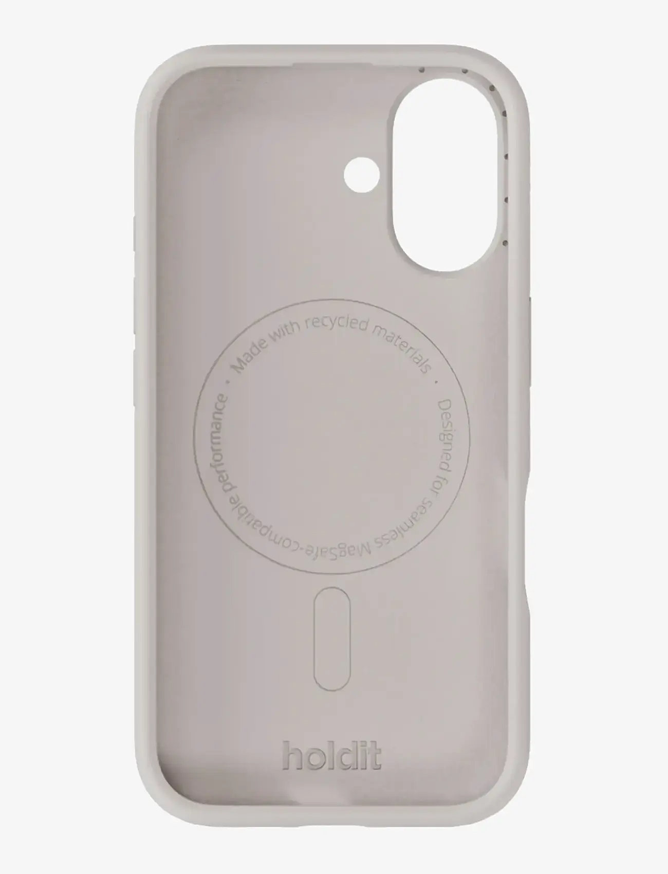 Holdit - Silicone Case Magsafe Cpt. IPH 16 - mobilskal - wool gray - 1