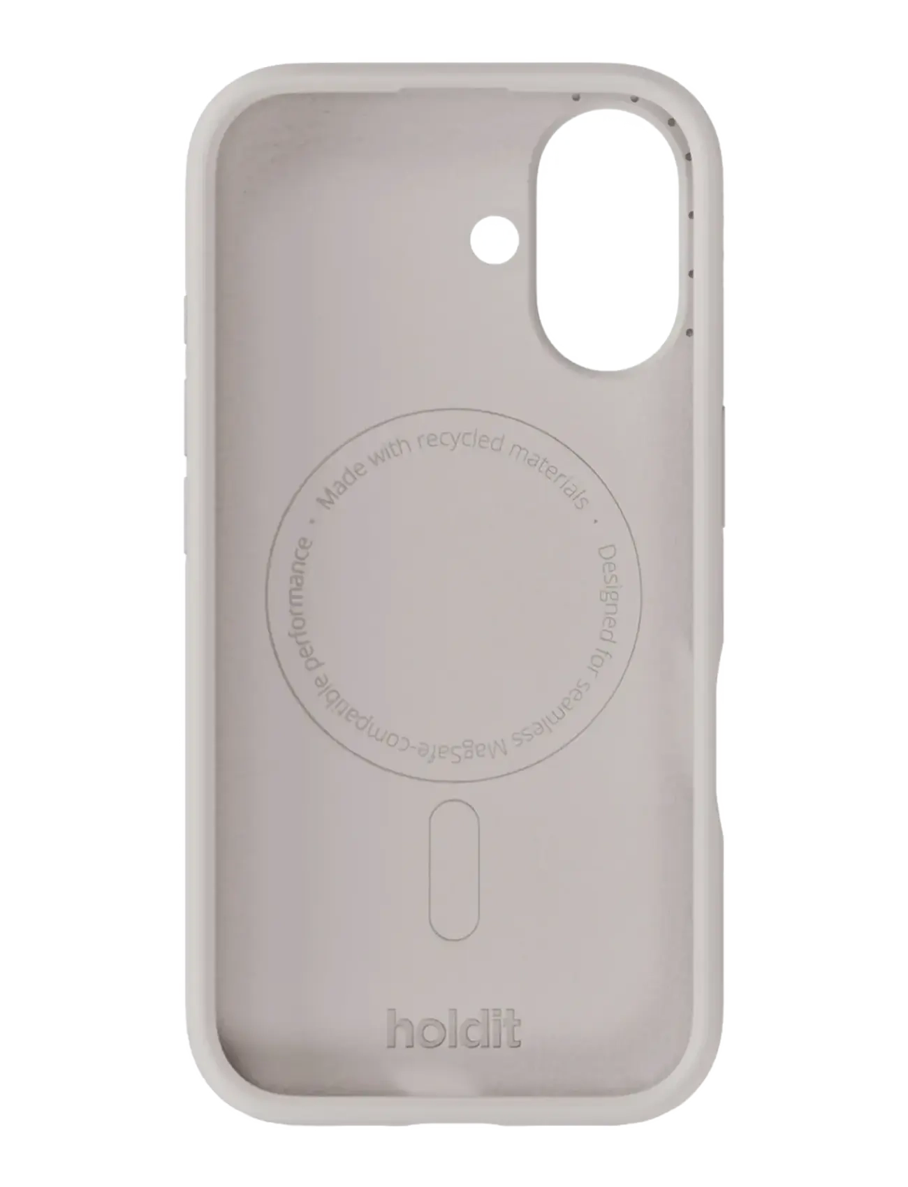 Holdit - Silicone Case Magsafe Cpt. IPH 16 - mobilskal - wool gray - 1