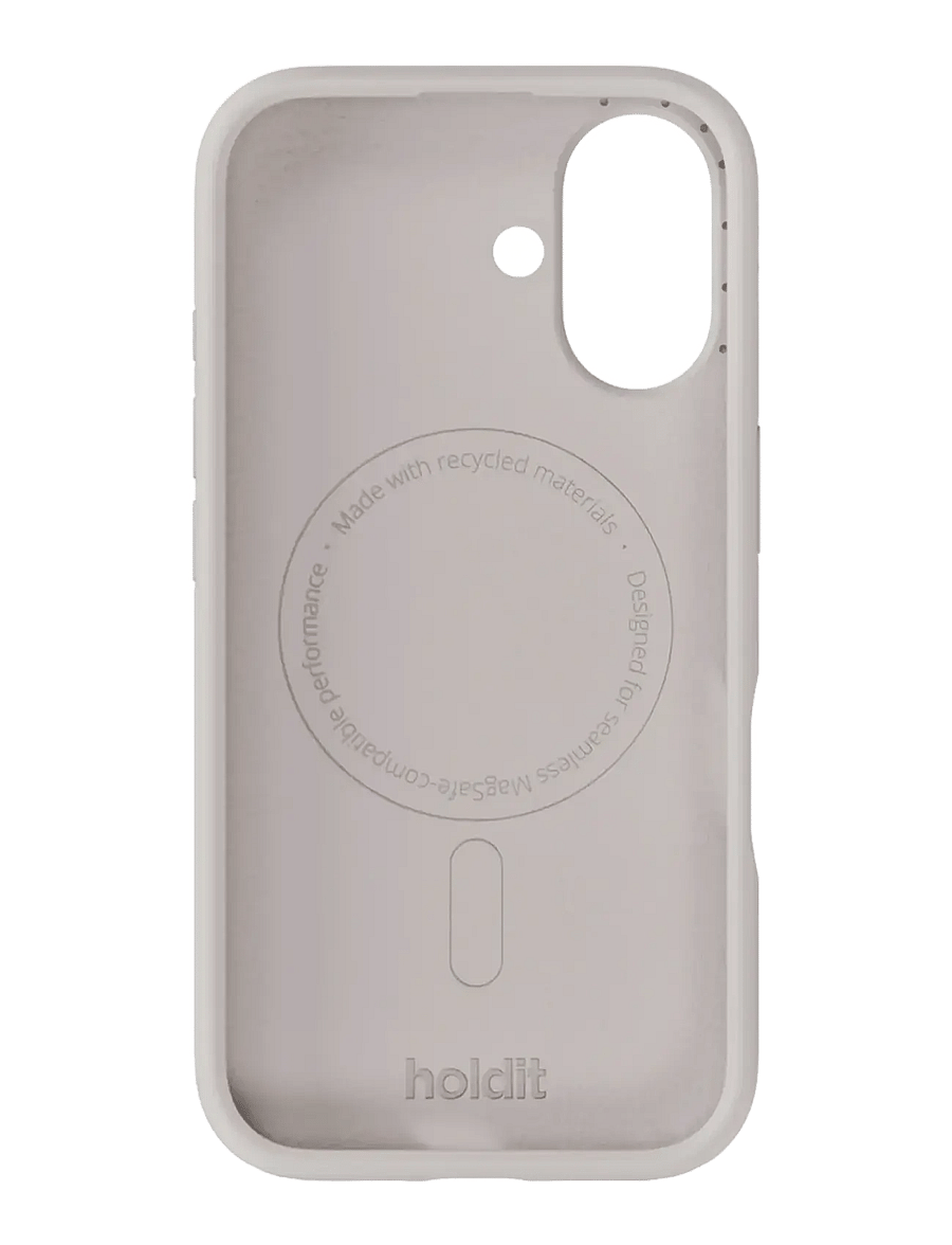 Holdit - Silicone Case Magsafe Cpt. IPH 16 - mobilskal - wool gray - 1