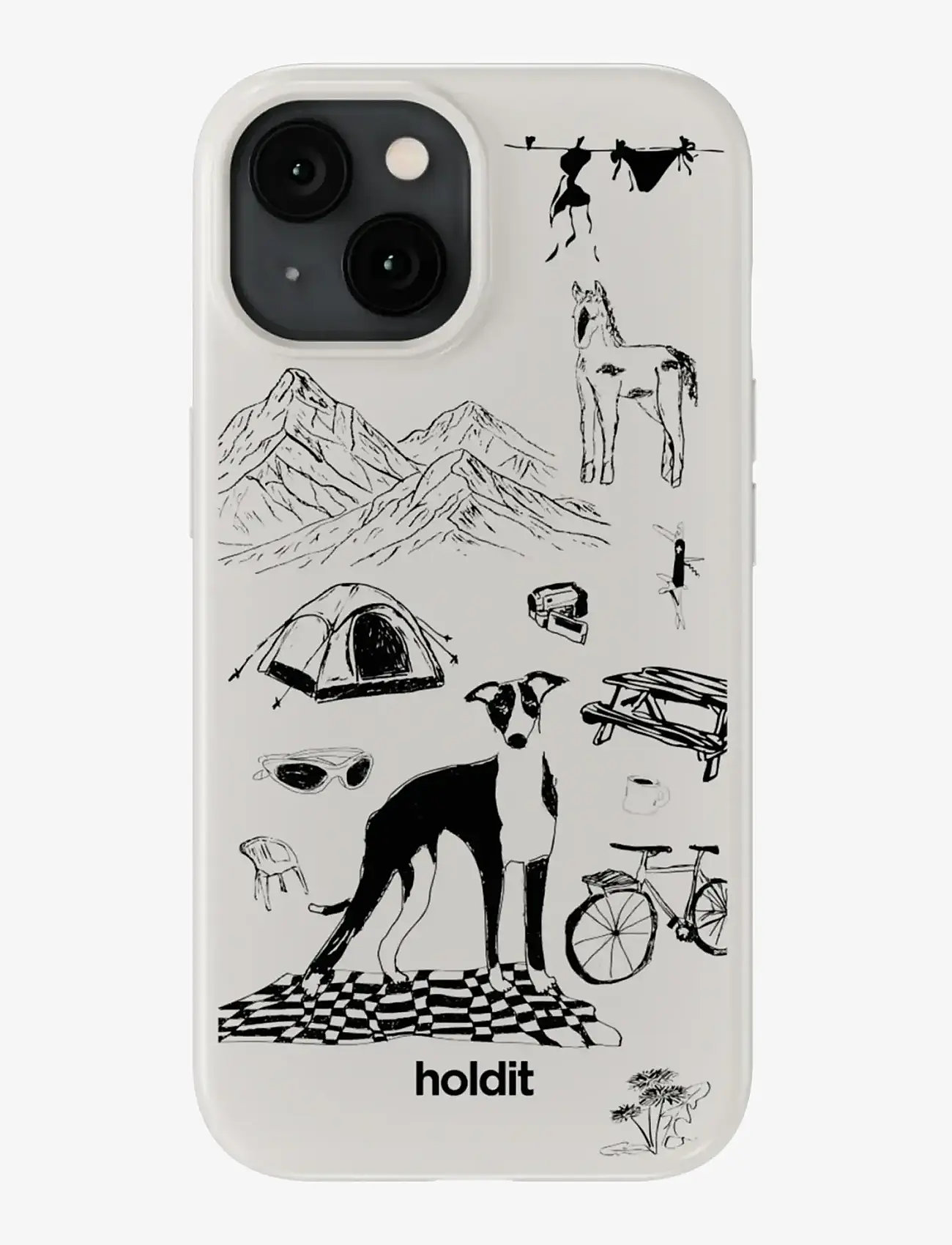 Holdit - Graphic Case MagSafe Cpt. IPH17e/16e/15/14/13 - mobilskal - wool gray - 0