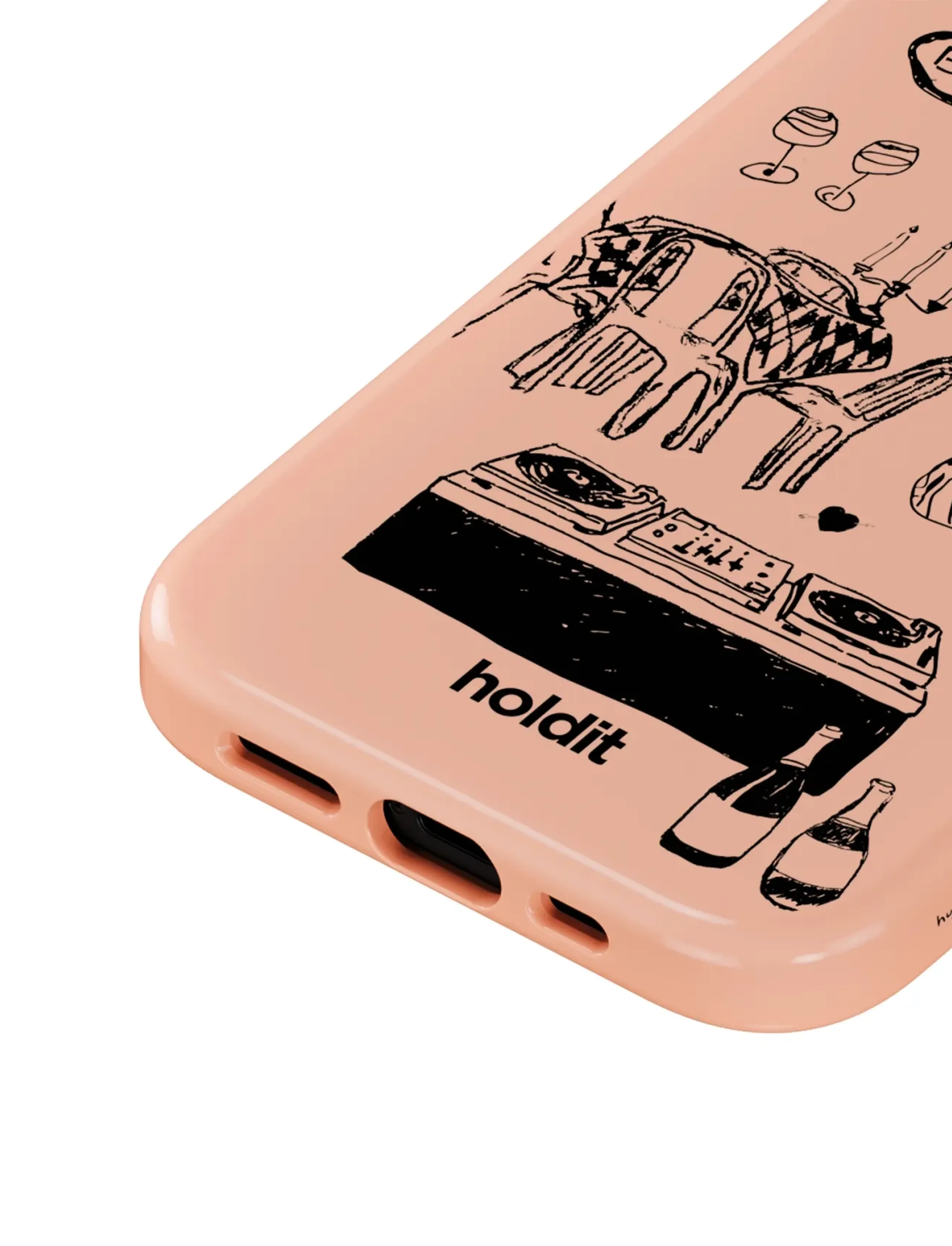 Holdit - Graphic Case MagSafe Cpt. IPH17e/16e/15/14/13 - coque de téléphone - bare pink - 2