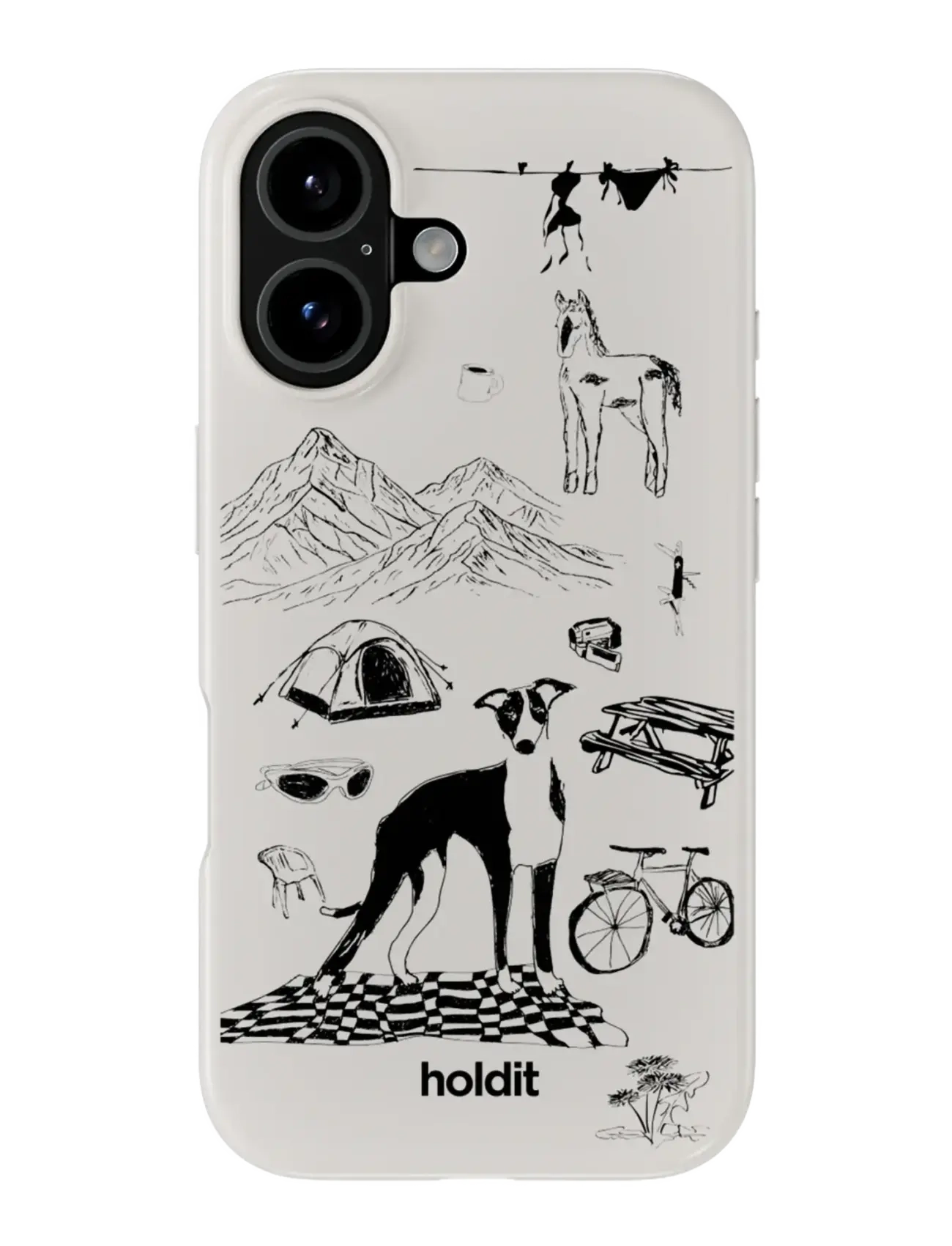Holdit Graphic Case Magsafe Cpt. Iph 16, IPHONE Mobile Accessories-covers, Grau - Phone Cases, Frauen