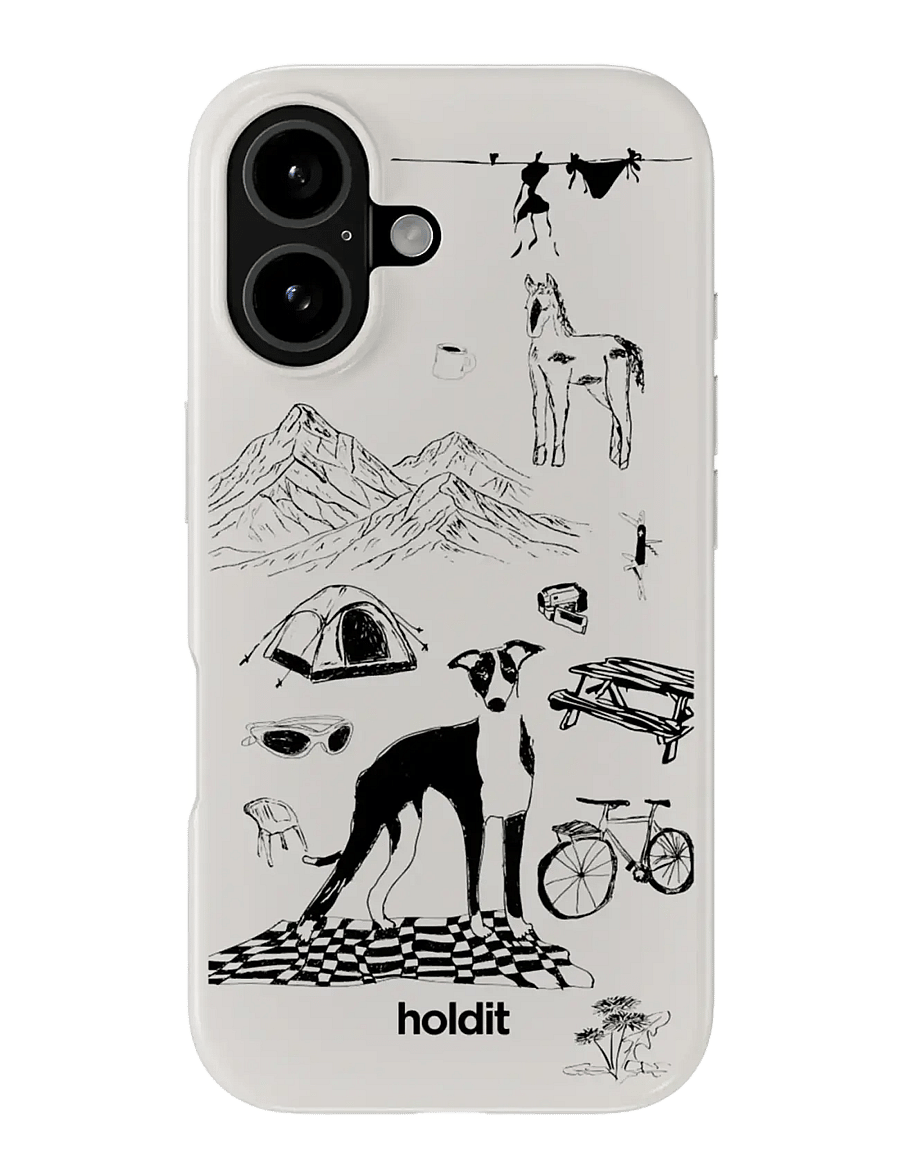 Holdit - Graphic Case MagSafe Cpt. IPH 16 - telefonų dėklai - wool gray - 0