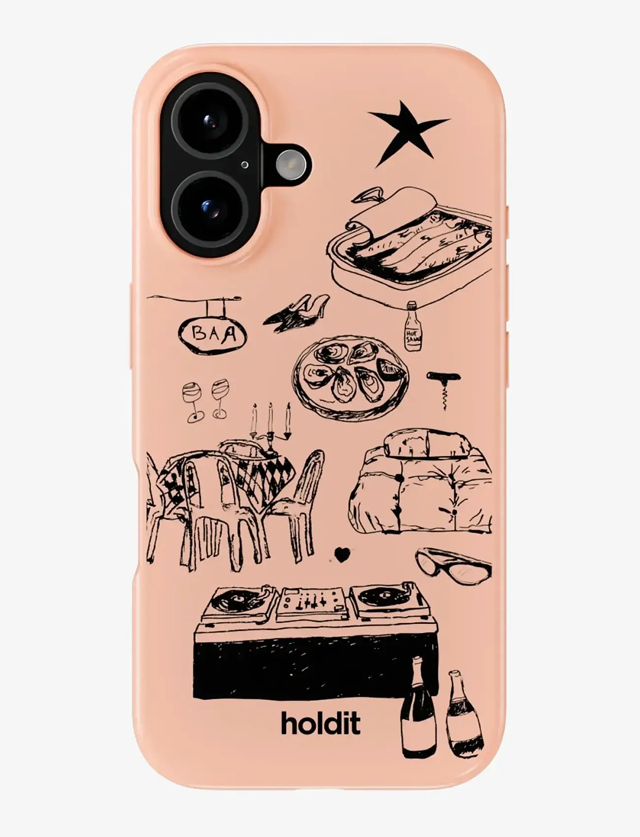 Holdit - Graphic Case MagSafe Cpt. IPH 16 - mobilskal - bare pink - 0