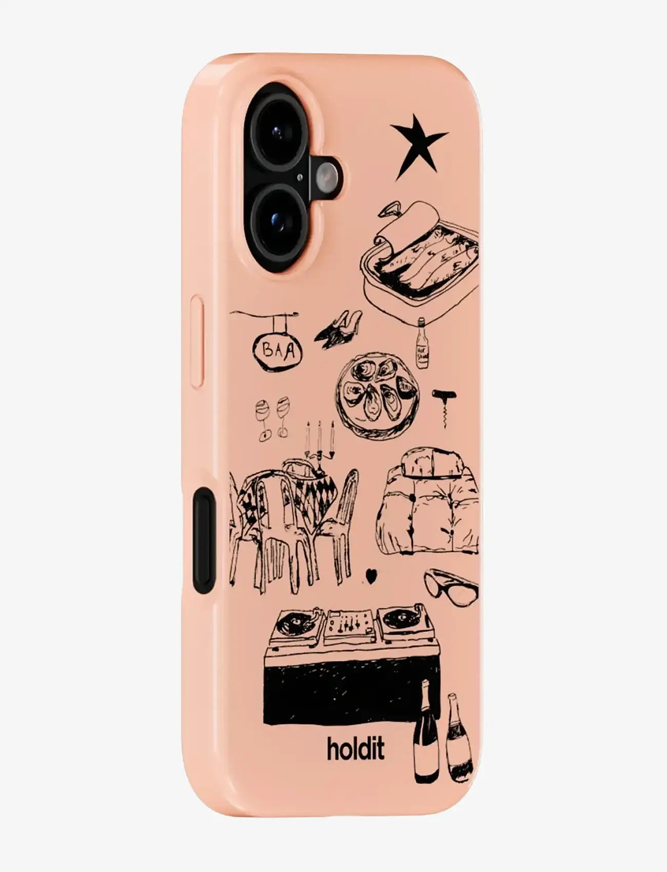Holdit - Graphic Case MagSafe Cpt. IPH 16 - mobilskal - bare pink - 2