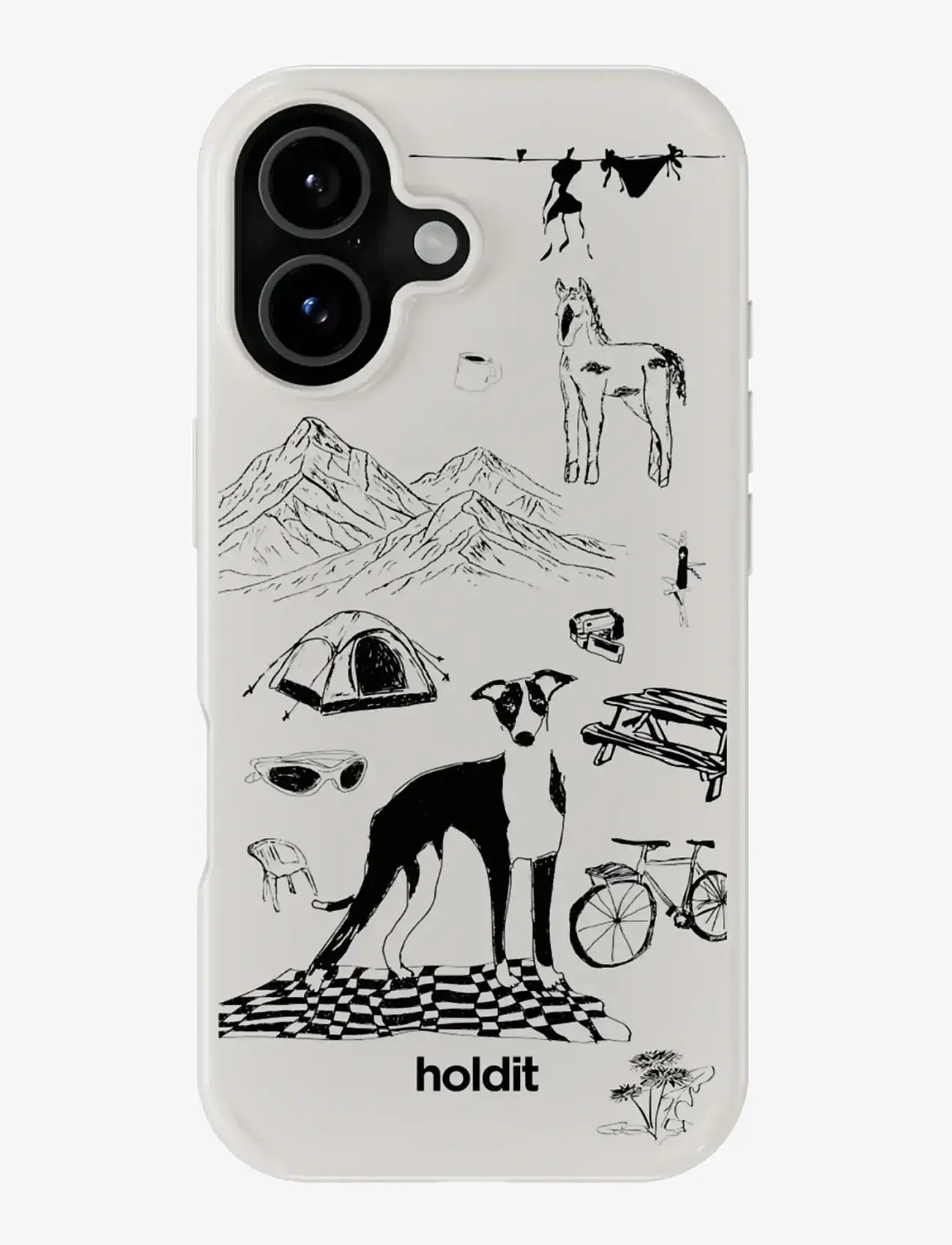 Holdit - Graphic Case MagSafe Cpt. IPH 17 - mobilskal - wool gray - 0