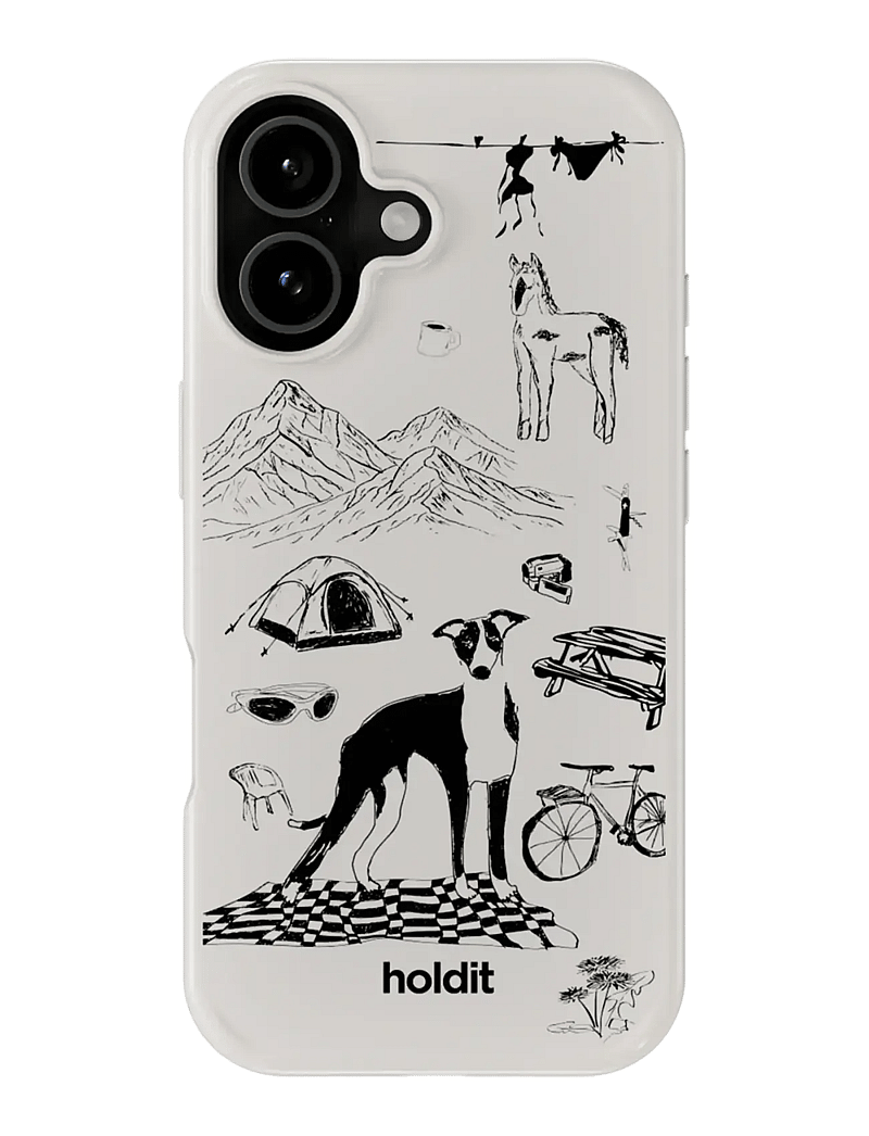 Holdit - Graphic Case MagSafe Cpt. IPH 17 - mobilskal - wool gray - 0