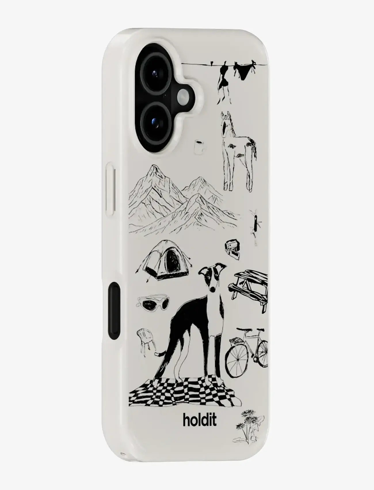 Holdit - Graphic Case MagSafe Cpt. IPH 17 - mobilskal - wool gray - 2
