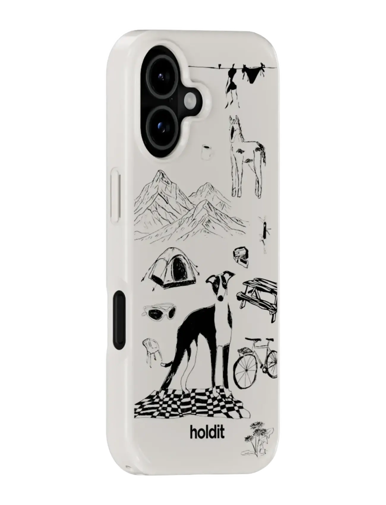 Holdit - Graphic Case MagSafe Cpt. IPH 17 - telefonų dėklai - wool gray - 2