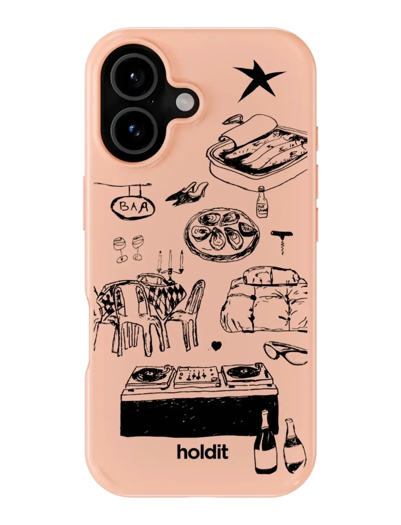Holdit Graphic Case Magsafe Cpt. Iph 17, Kvinder, Grafisk Telefoncover, Pink, Str: IPHONE 17