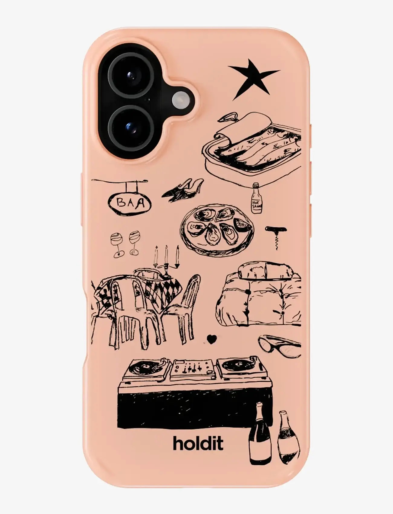 Holdit - Graphic Case MagSafe Cpt. IPH 17 - mobilskal - bare pink - 0