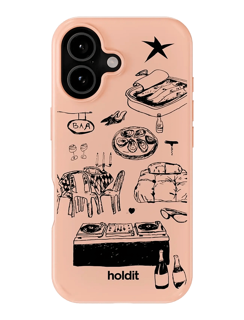 Holdit - Graphic Case MagSafe Cpt. IPH 17 - mobilskal - bare pink - 0