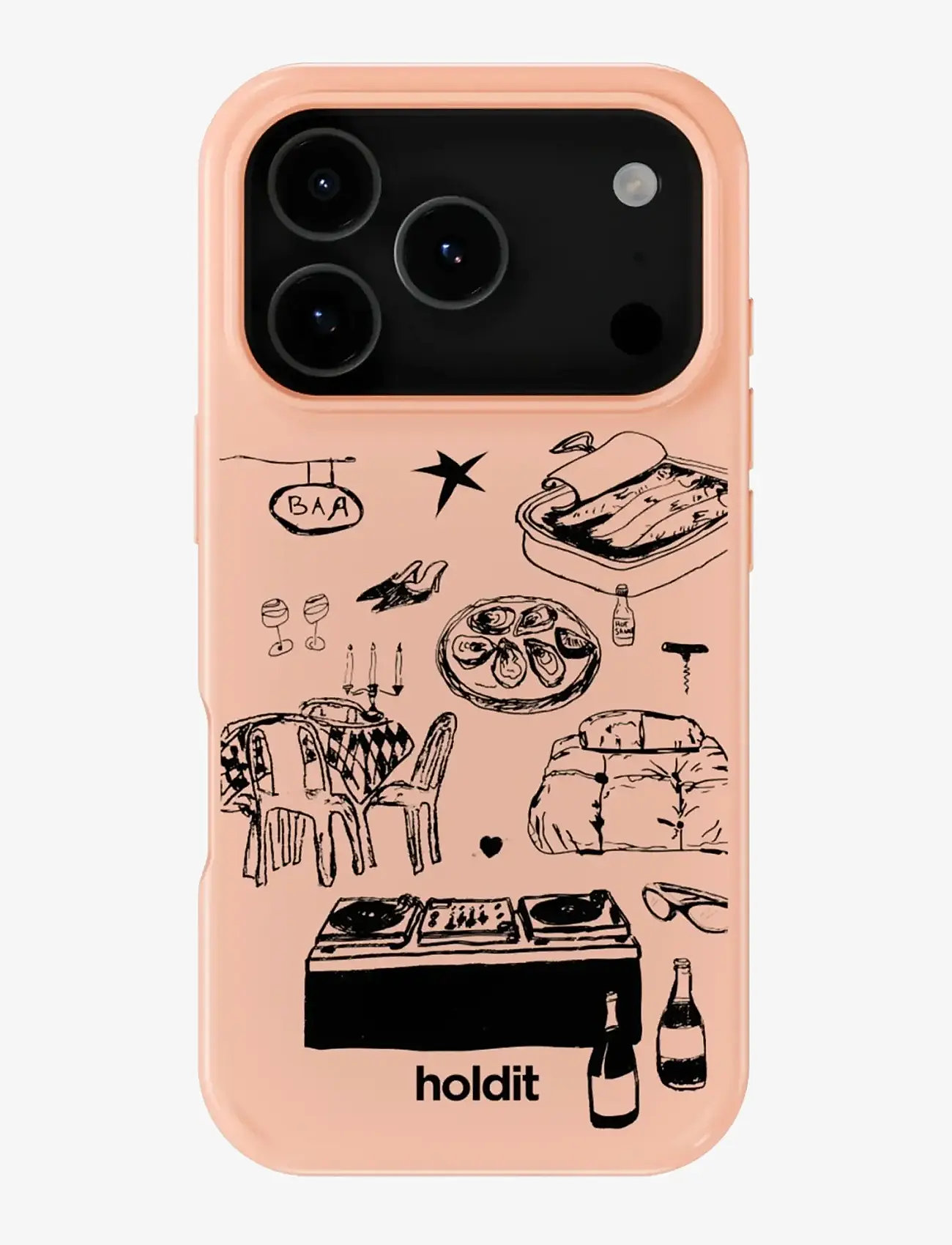 Holdit - Graphic Case MagSafe Cpt. IPH 17 Pro - mobilskal - bare pink - 0