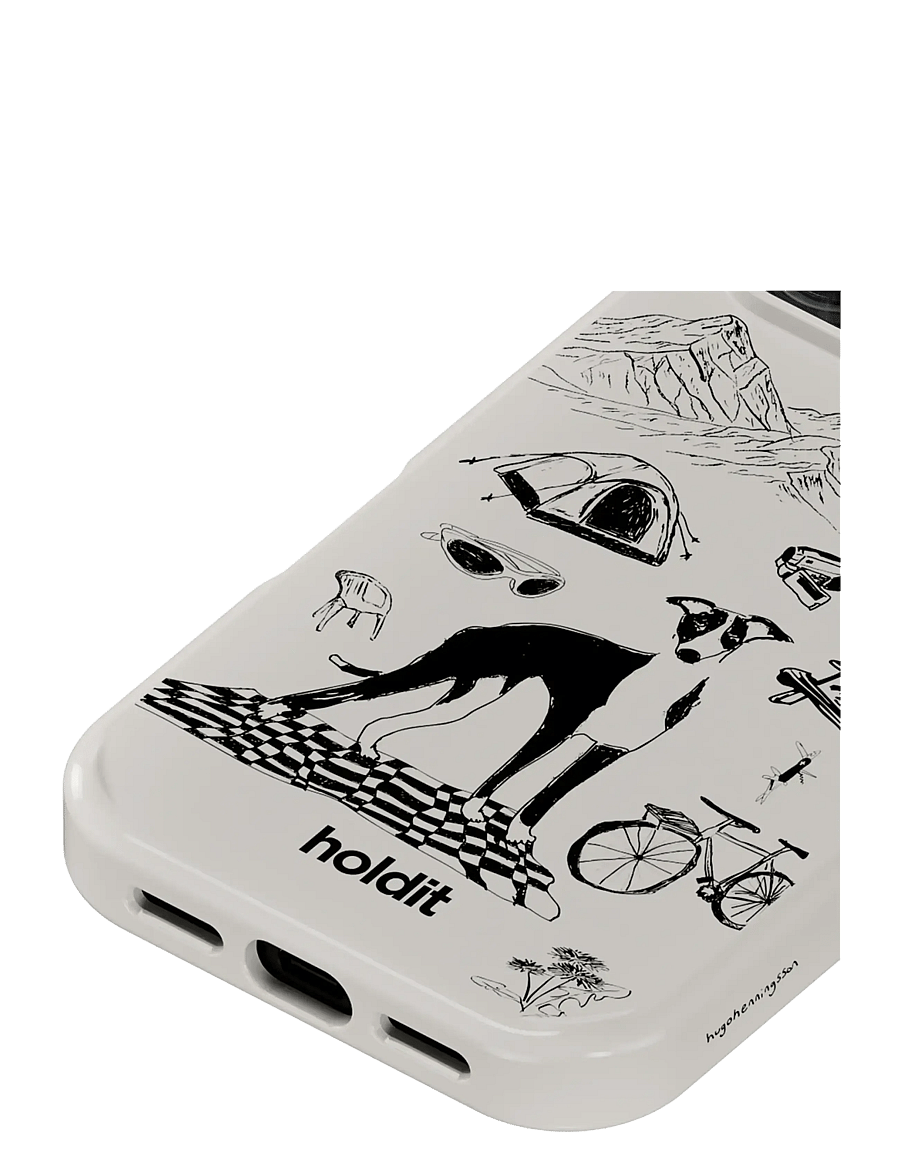 Holdit - Graphic Case MagSafe Cpt. IPH 17 ProMax - telefonų dėklai - wool gray - 2