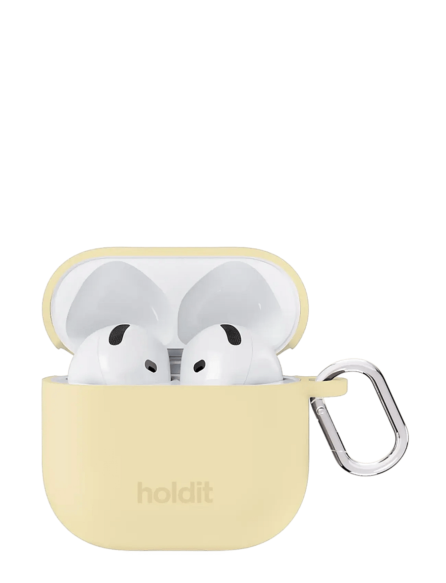 Holdit - Silicone Case Solid AirPods 4 - airpodsi ümbriseid - butter yellow - 0