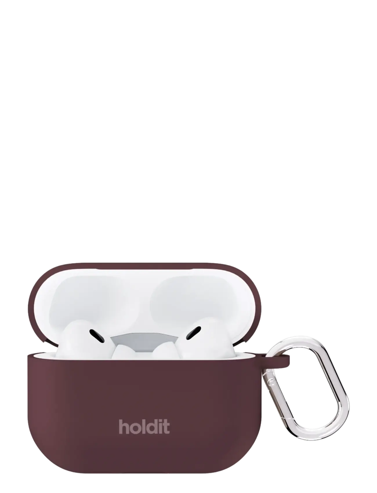 Holdit Silicone Case Solid AirPods Pro 1&2 - Põhirõivad - BORDEAUX / burgundy