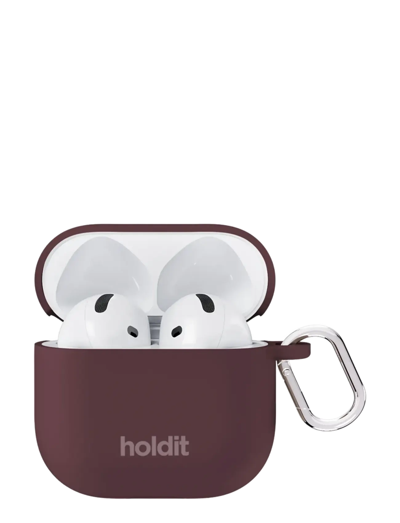 Holdit Silicone Case Solid AirPods 4 - Põhirõivad - BORDEAUX / burgundy