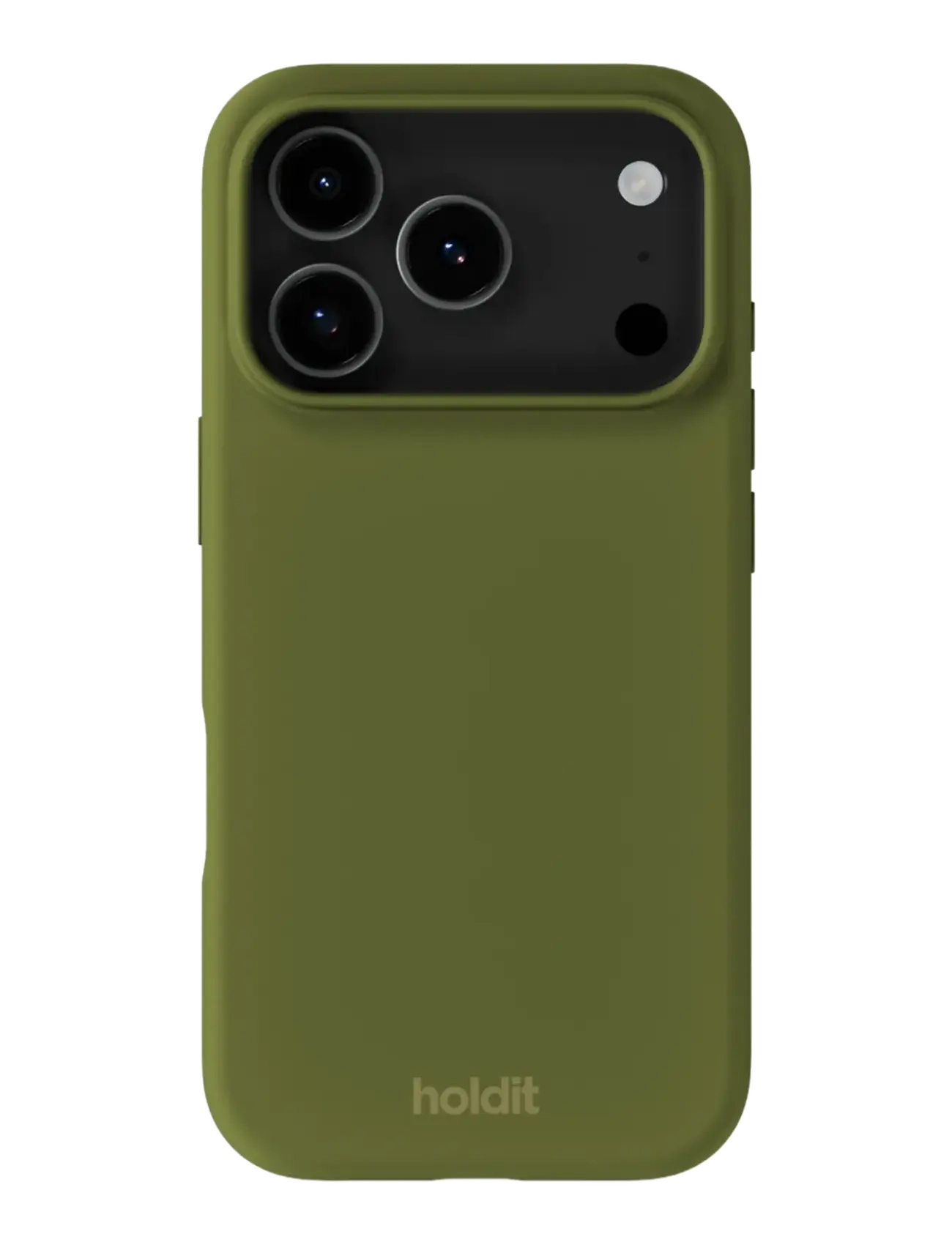 Holdit Silicone Case iPhone 18 Pro/17 Pro - Põhirõivad - PICKLED GREEN / khaki/green