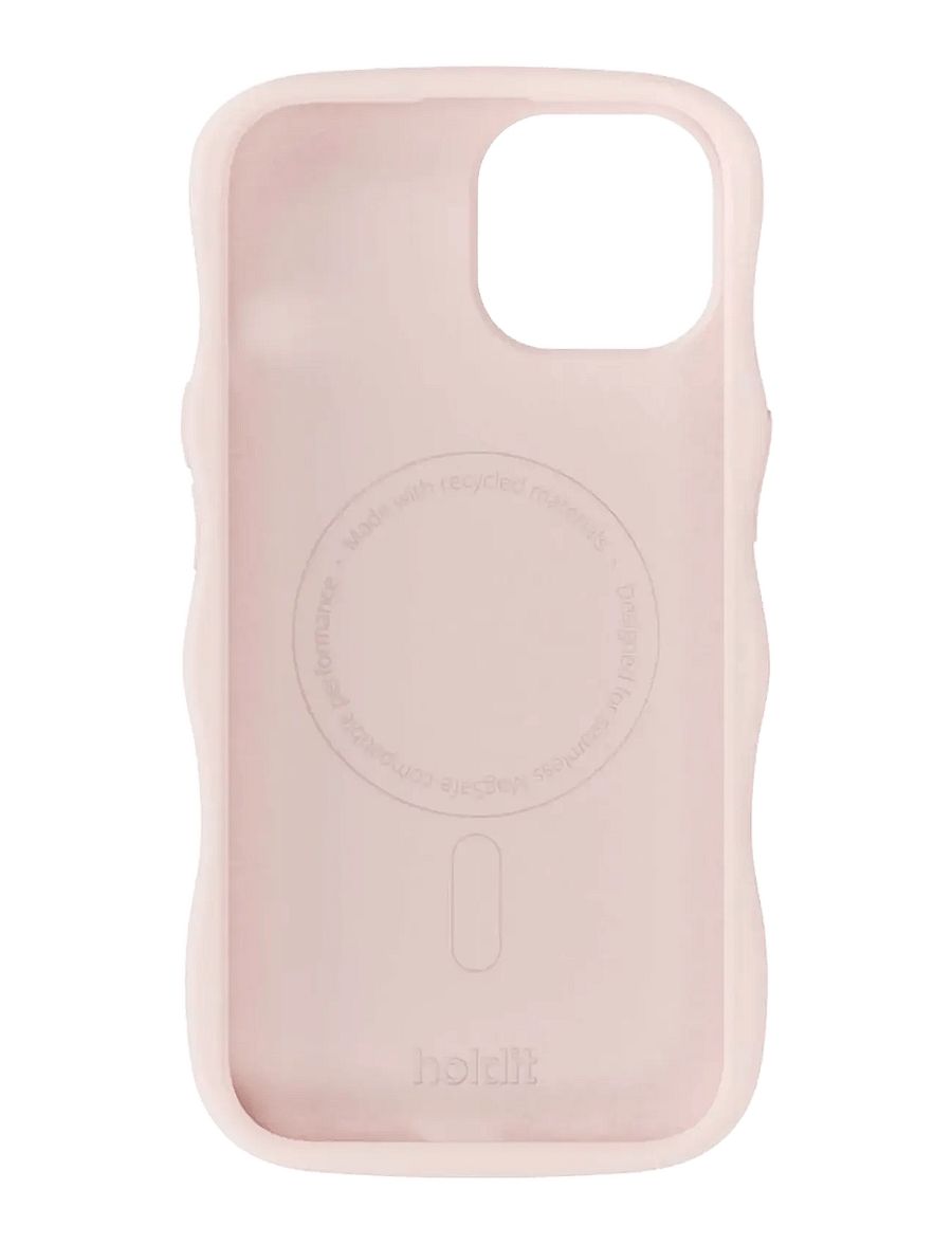 Holdit - Wavy Silicone MagSafe Cpt IPH17e/16e/15/14/13 - telefonide ümbrised - ballerina pink - 1