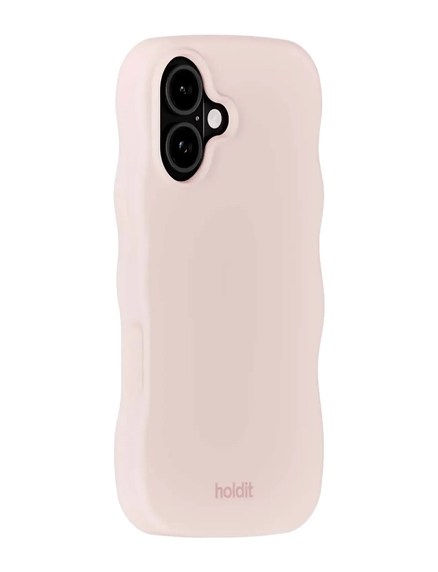 Holdit - Wavy Case Silicone MagSafe Cpt. IPH 16 - mobilcovers - ballerina pink - 0