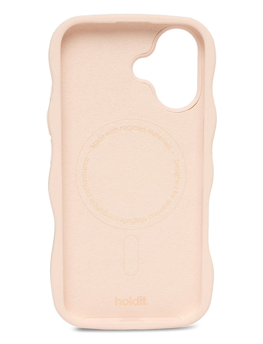 Holdit - Wavy Case Silicone MagSafe Cpt. IPH 16 - mobilskal - ballerina pink - 1
