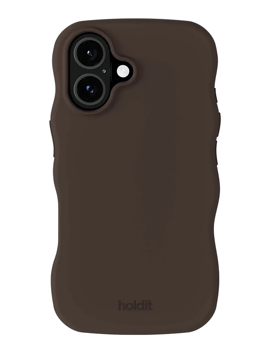 Holdit - Wavy Case Silicone MagSafe Cpt. IPH 16 - telefonide ümbrised - chocolate - 0