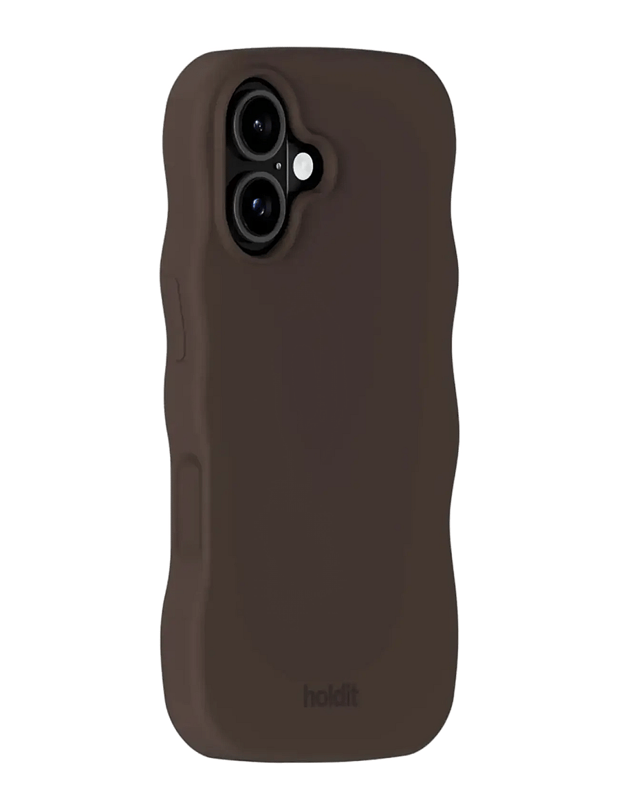 Holdit - Wavy Case Silicone MagSafe Cpt. IPH 16 - telefonide ümbrised - chocolate - 1
