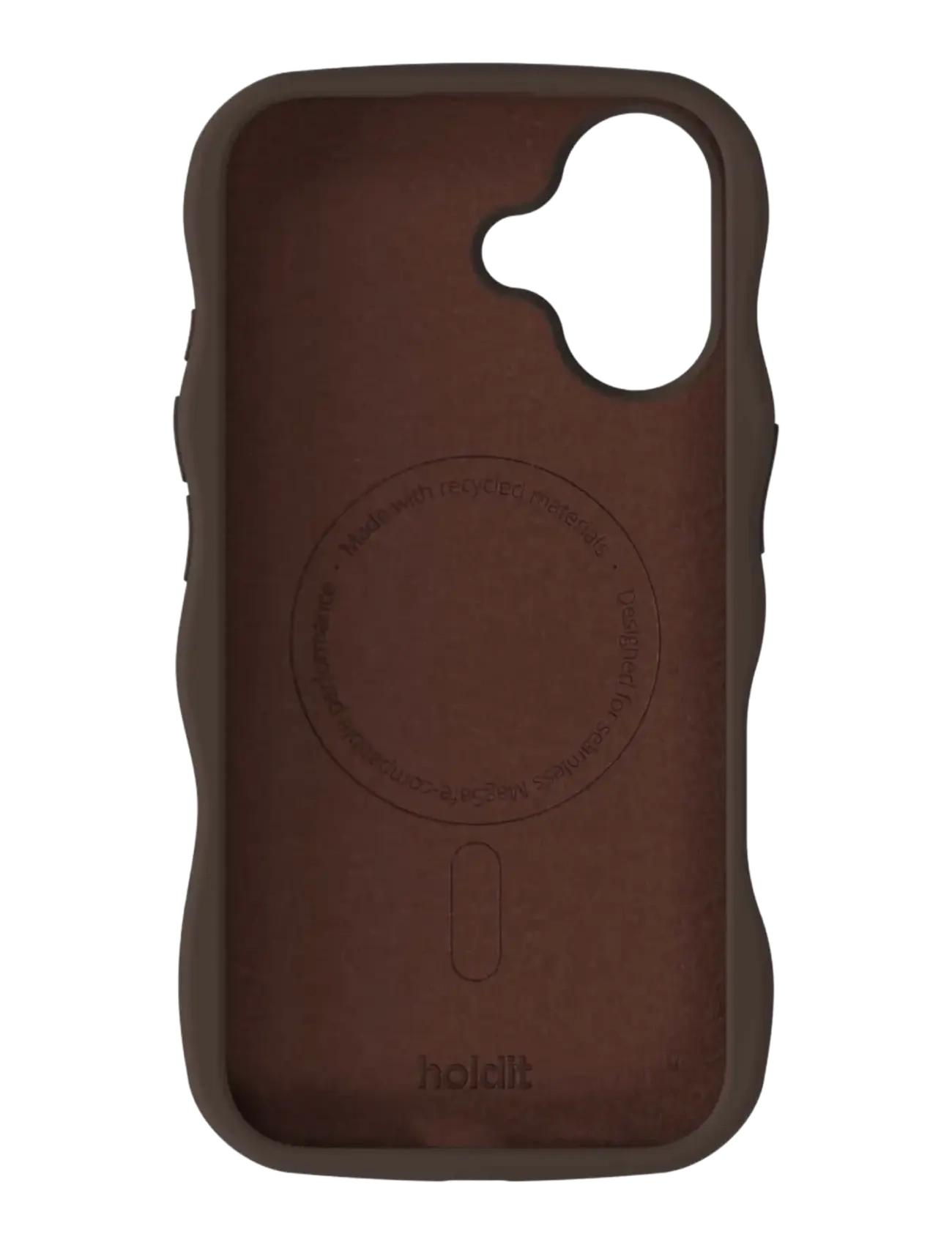 Holdit - Wavy Case Silicone MagSafe Cpt. IPH 16 - telefonide ümbrised - chocolate - 2