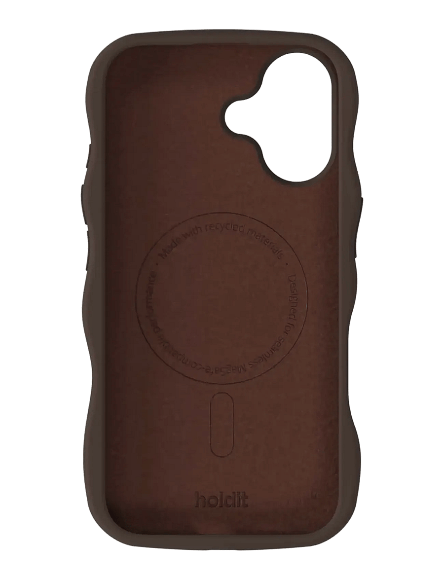 Holdit - Wavy Case Silicone MagSafe Cpt. IPH 16 - telefonide ümbrised - chocolate - 2