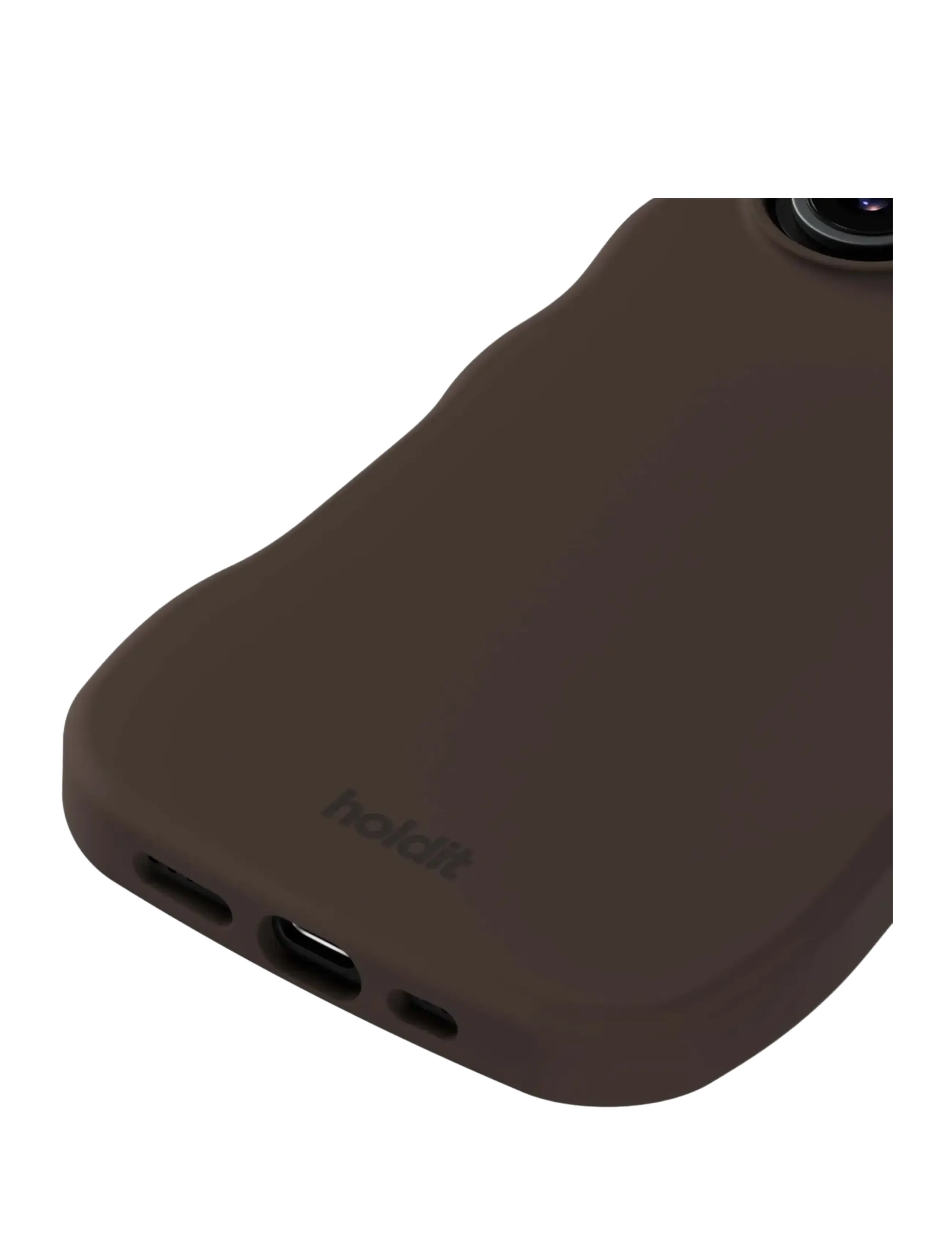 Holdit - Wavy Case Silicone MagSafe Cpt. IPH 16 - telefonide ümbrised - chocolate - 3