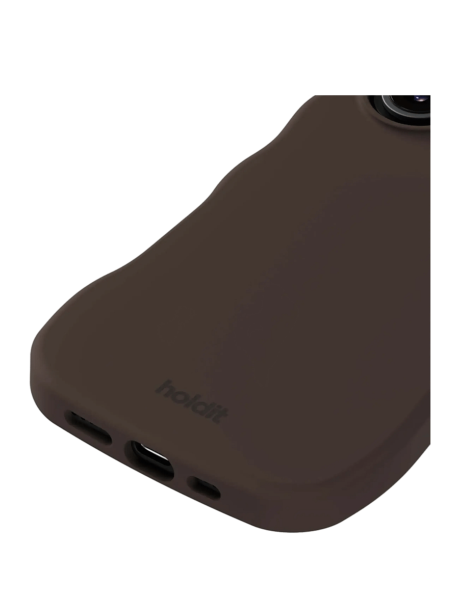 Holdit - Wavy Case Silicone MagSafe Cpt. IPH 16 - telefonide ümbrised - chocolate - 3