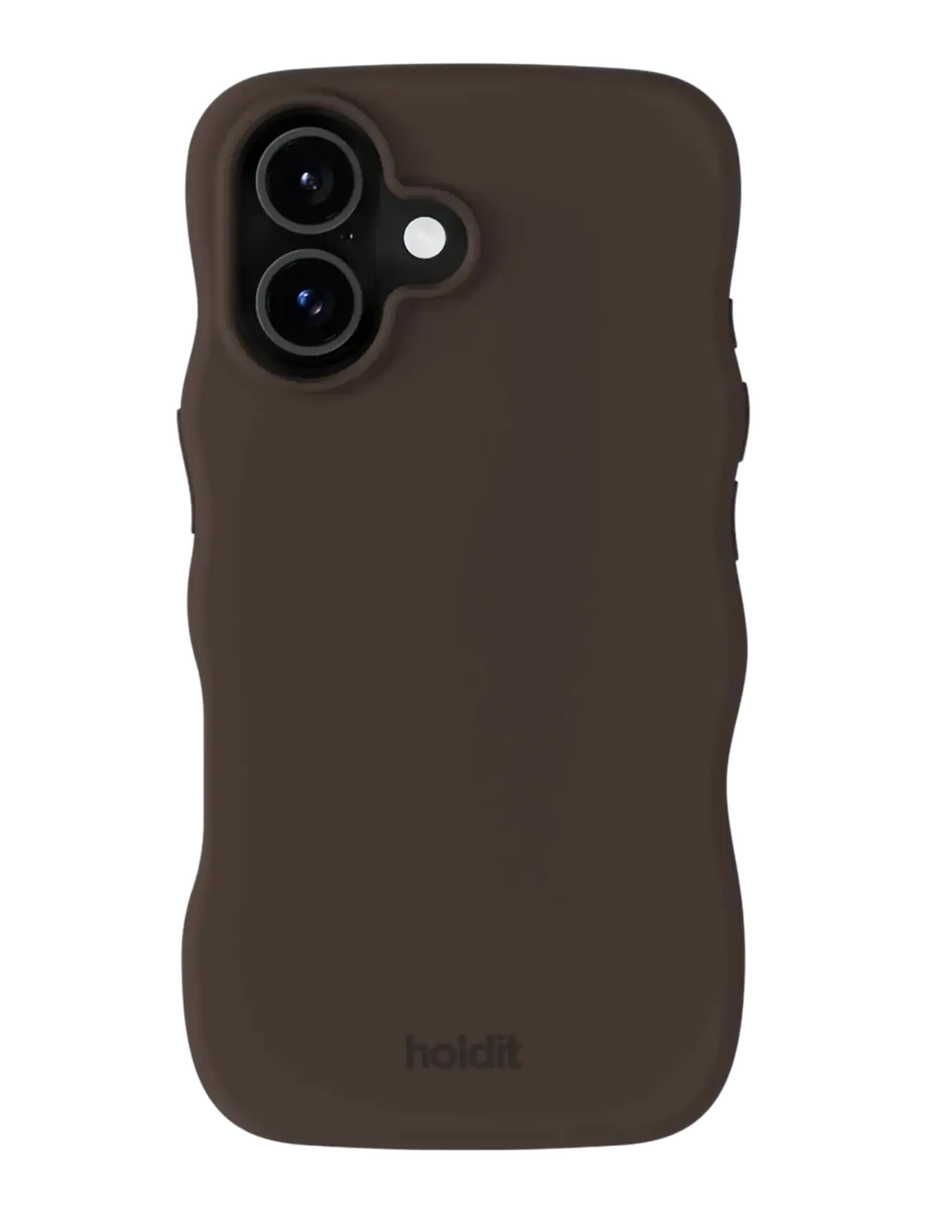 Holdit Wavy Case Silicone MagSafe Cpt. IPH 17 - Põhirõivad - CHOCOLATE / brown
