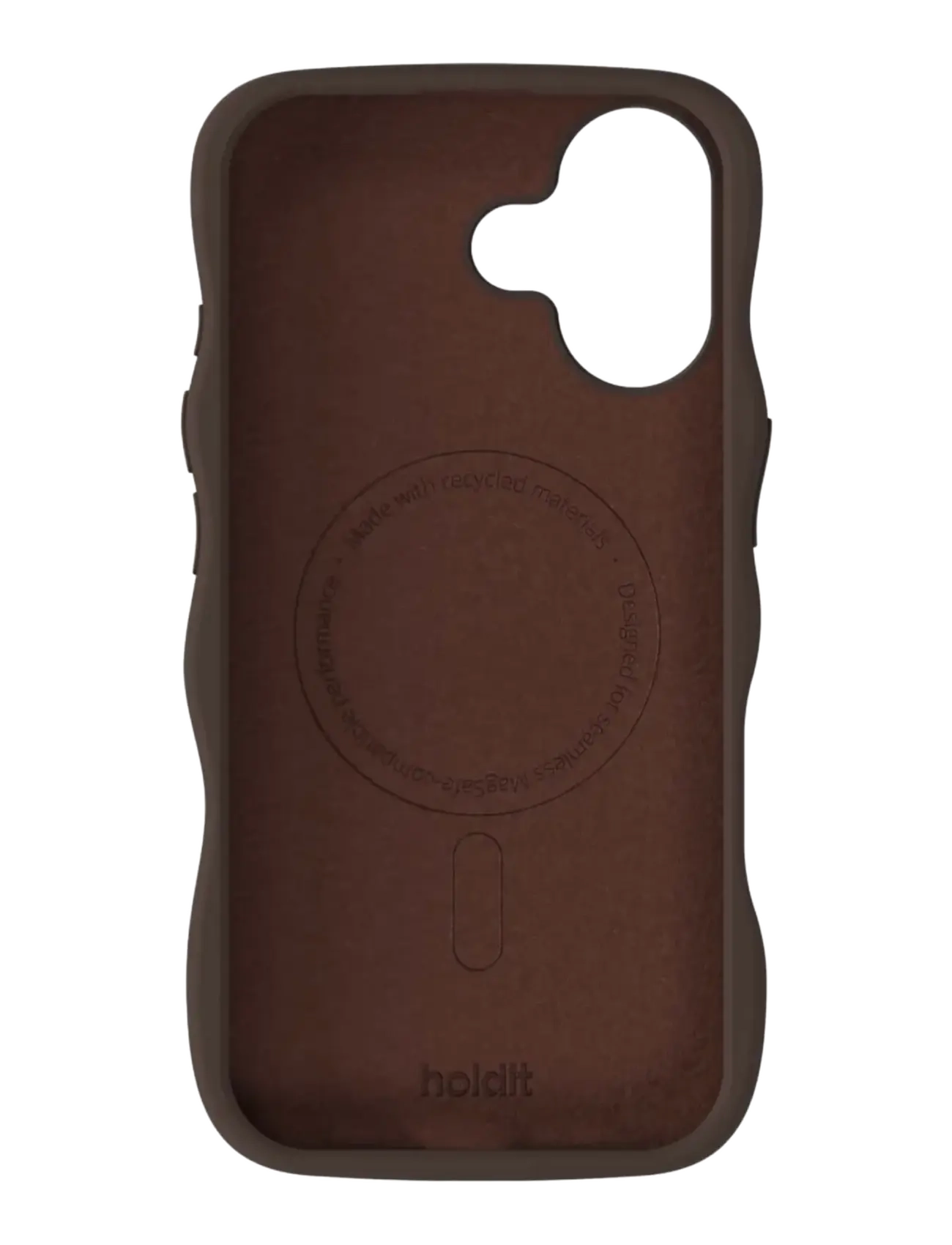 Holdit - Wavy Case Silicone MagSafe Cpt. IPH 17 - telefonide ümbrised - chocolate - 1