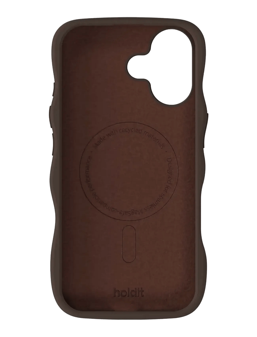 Holdit - Wavy Case Silicone MagSafe Cpt. IPH 17 - telefonide ümbrised - chocolate - 1