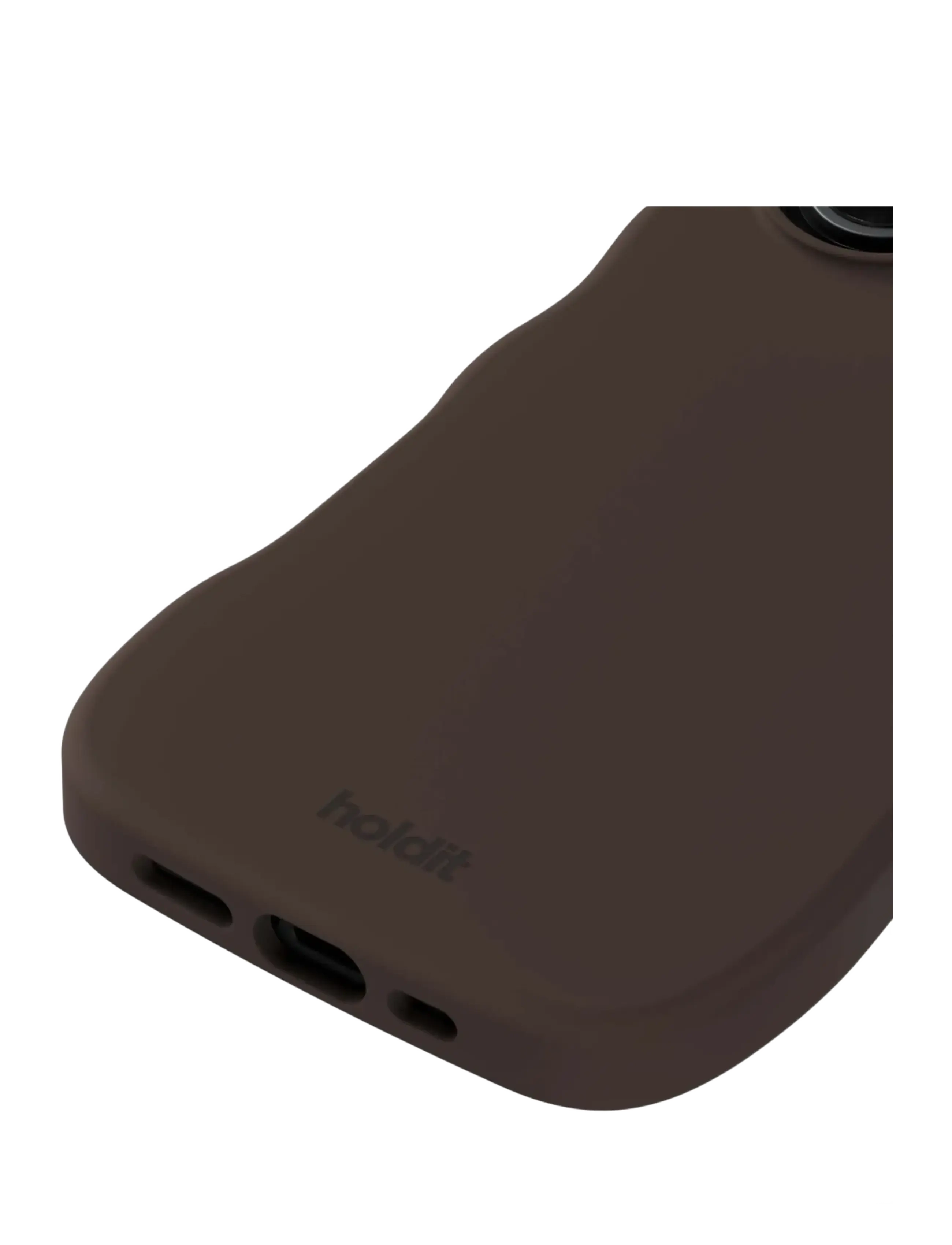 Holdit - Wavy Case Silicone MagSafe Cpt. IPH 17 - telefonide ümbrised - chocolate - 2