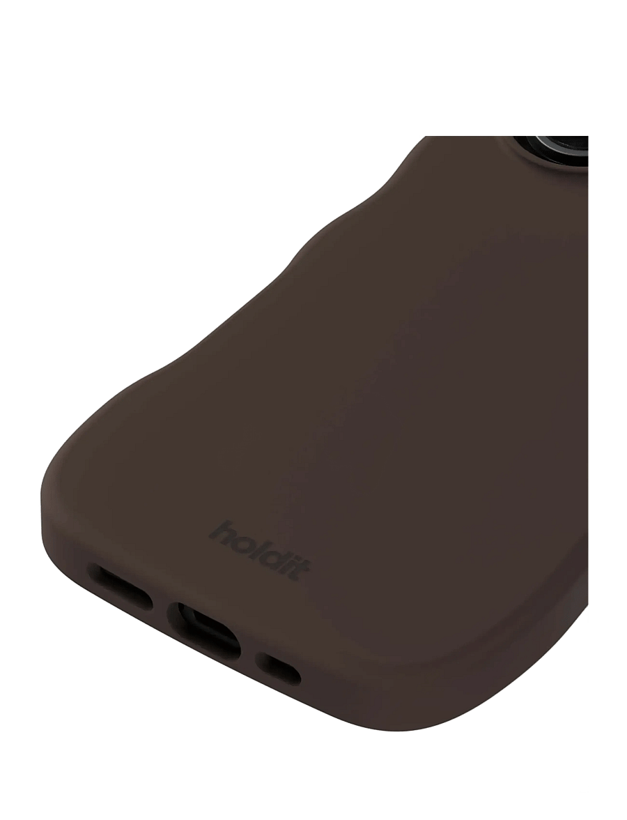 Holdit - Wavy Case Silicone MagSafe Cpt. IPH 17 - telefonide ümbrised - chocolate - 2