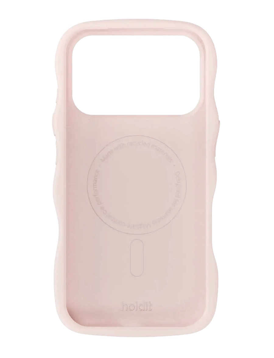 Holdit - Wavy Silicone MagSafe Cpt. IPH18Pro/17Pro - telefonide ümbrised - ballerina pink - 1