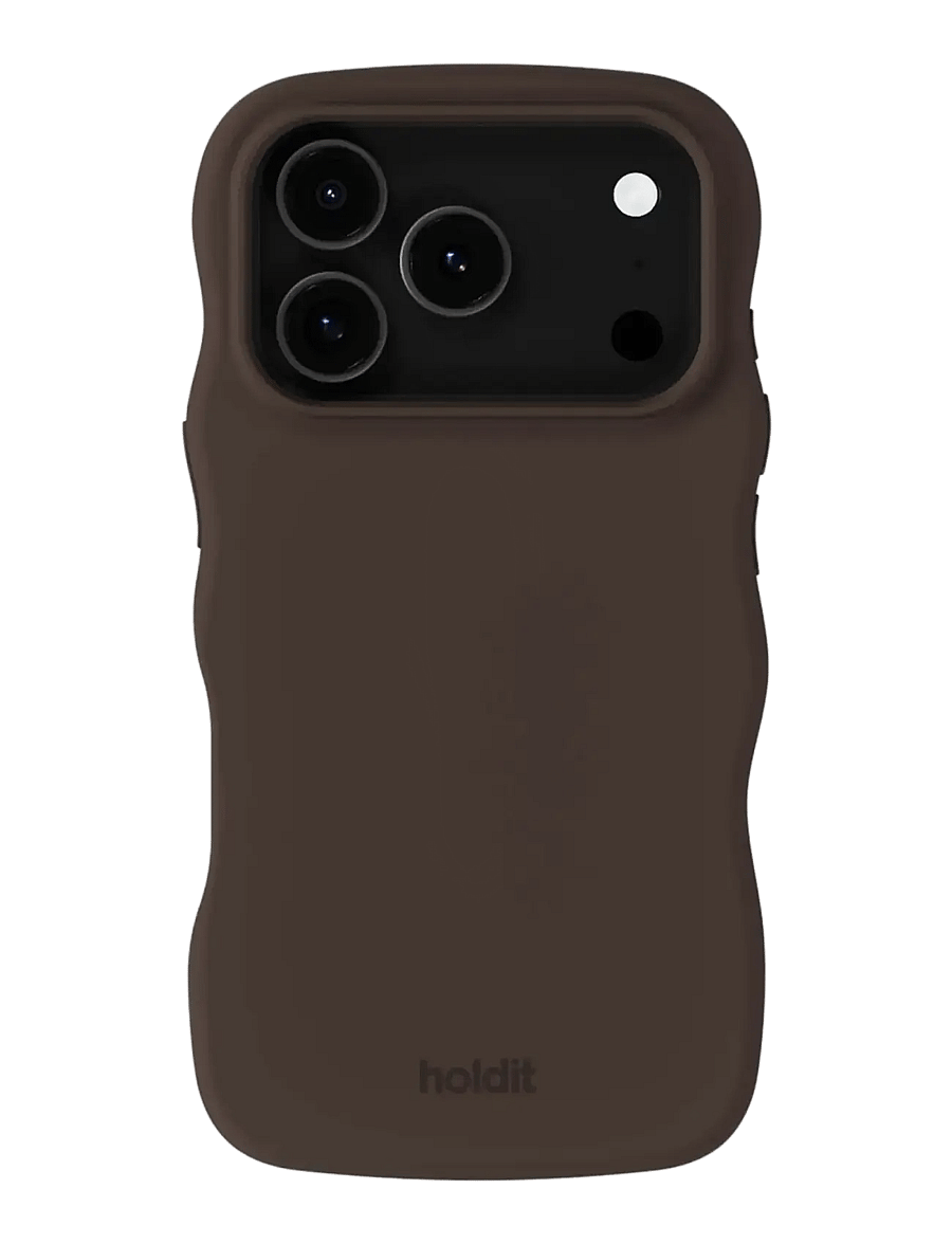 Holdit - Wavy Silicone MagSafe Cpt. IPH18Pro/17Pro - telefonide ümbrised - chocolate - 0