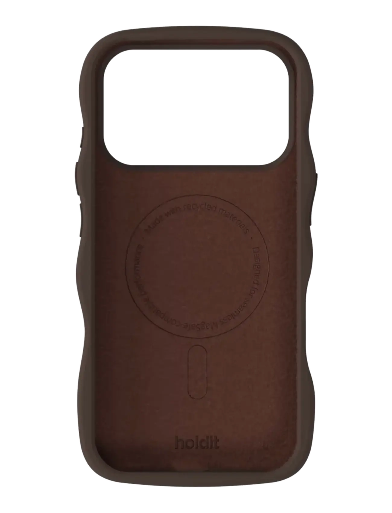 Holdit - Wavy Silicone MagSafe Cpt. IPH18Pro/17Pro - telefonide ümbrised - chocolate - 1