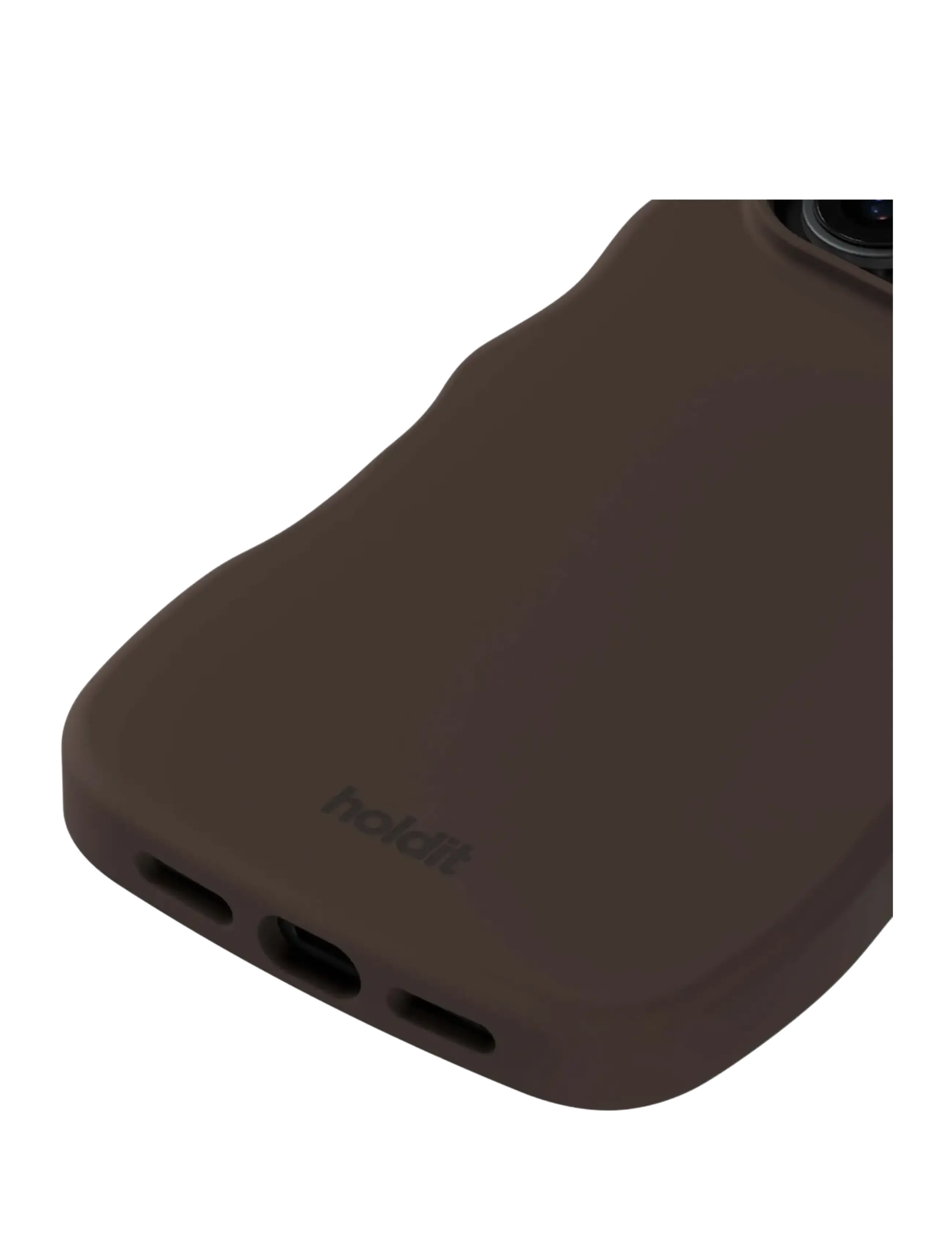 Holdit - Wavy Silicone MagSafe Cpt. IPH18Pro/17Pro - telefonide ümbrised - chocolate - 2