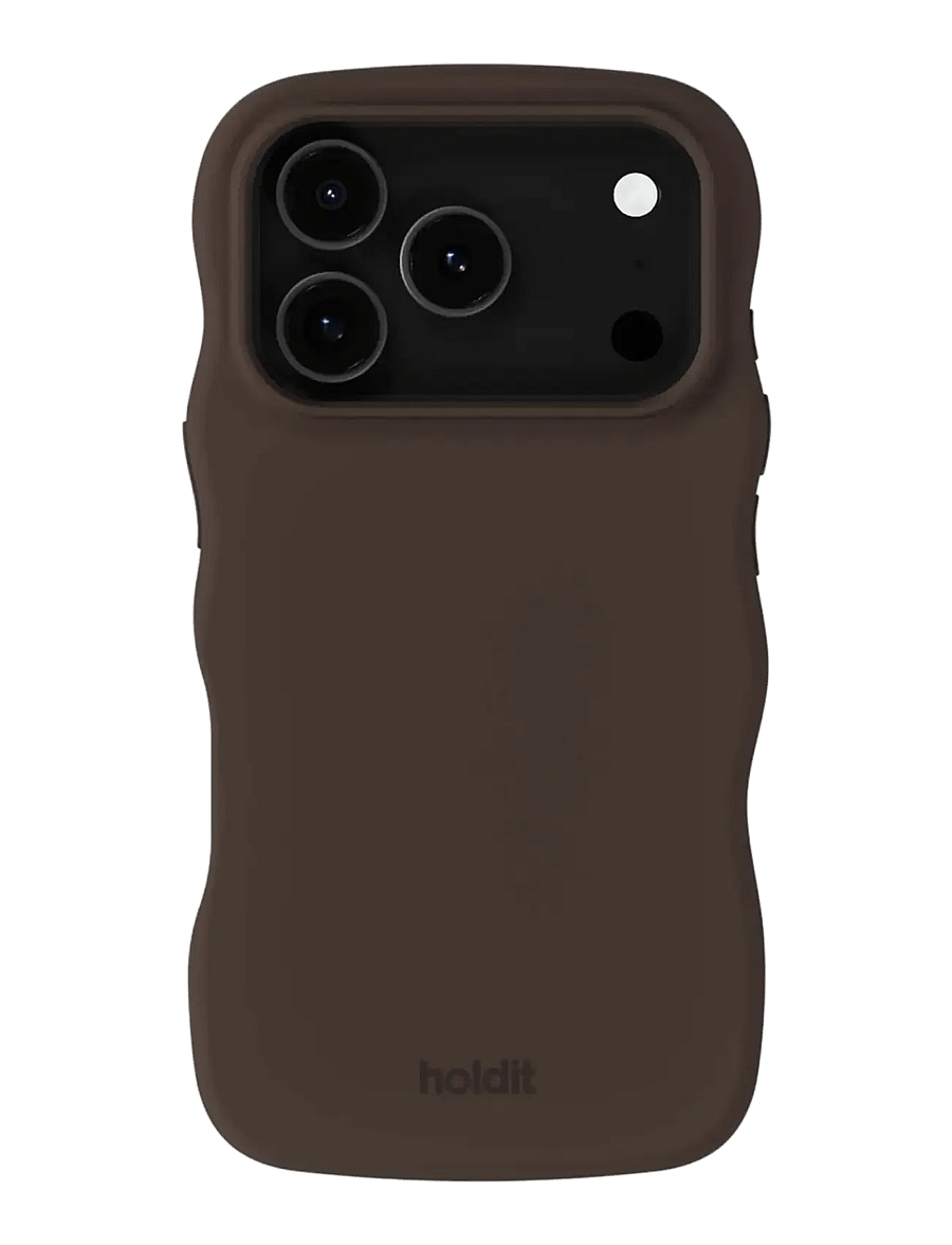 Holdit - Wavy Silicone MagSafe C. IPH18ProMax/17ProMax - telefonide ümbrised - chocolate - 0