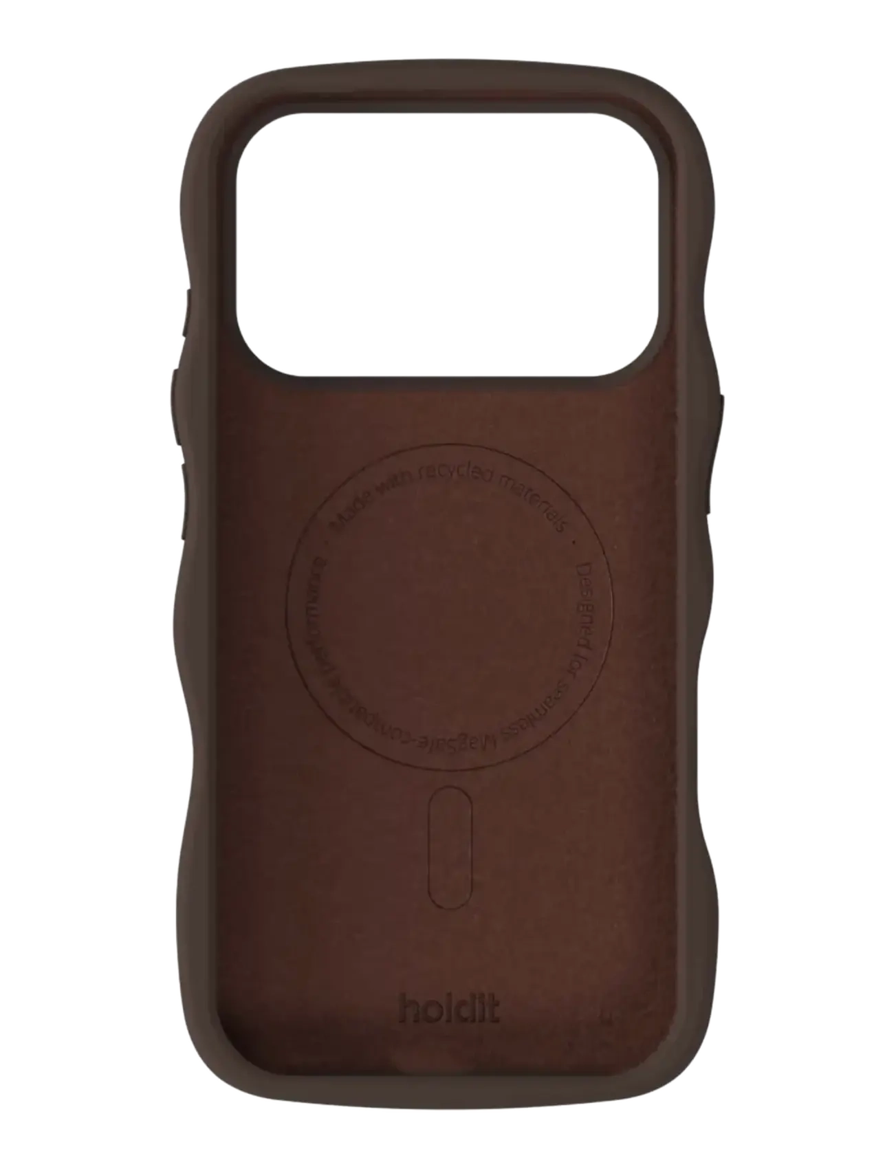 Holdit - Wavy Silicone MagSafe C. IPH18ProMax/17ProMax - telefonide ümbrised - chocolate - 1