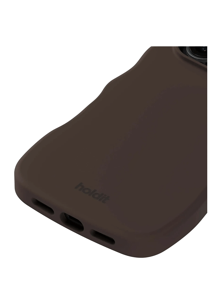 Holdit - Wavy Silicone MagSafe C. IPH18ProMax/17ProMax - telefonide ümbrised - chocolate - 2