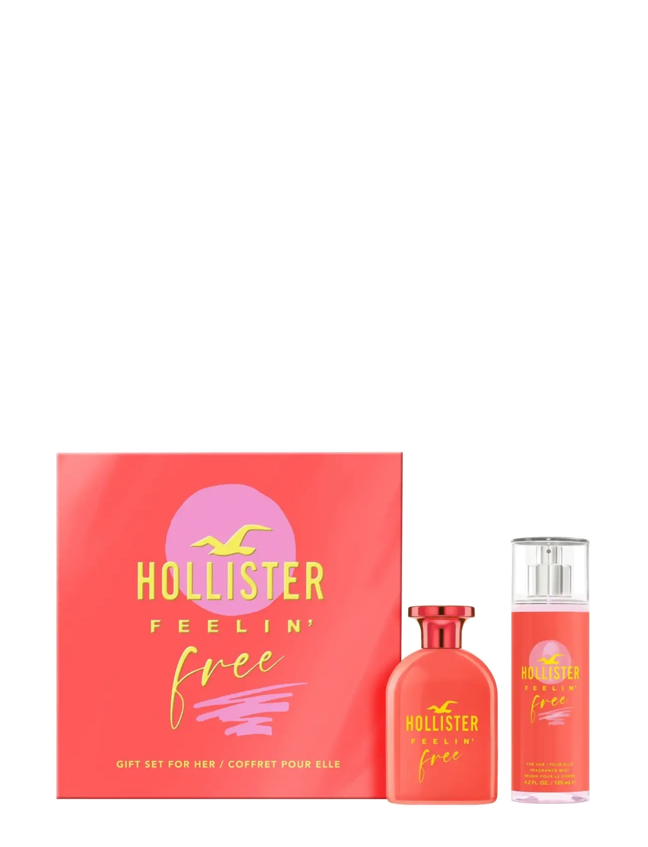 Hollister Fragrances Feelin´ Free for Her Edp 50ml/body mist 125ml 175 ml - Tuoksusetit - CLEAR / undefined